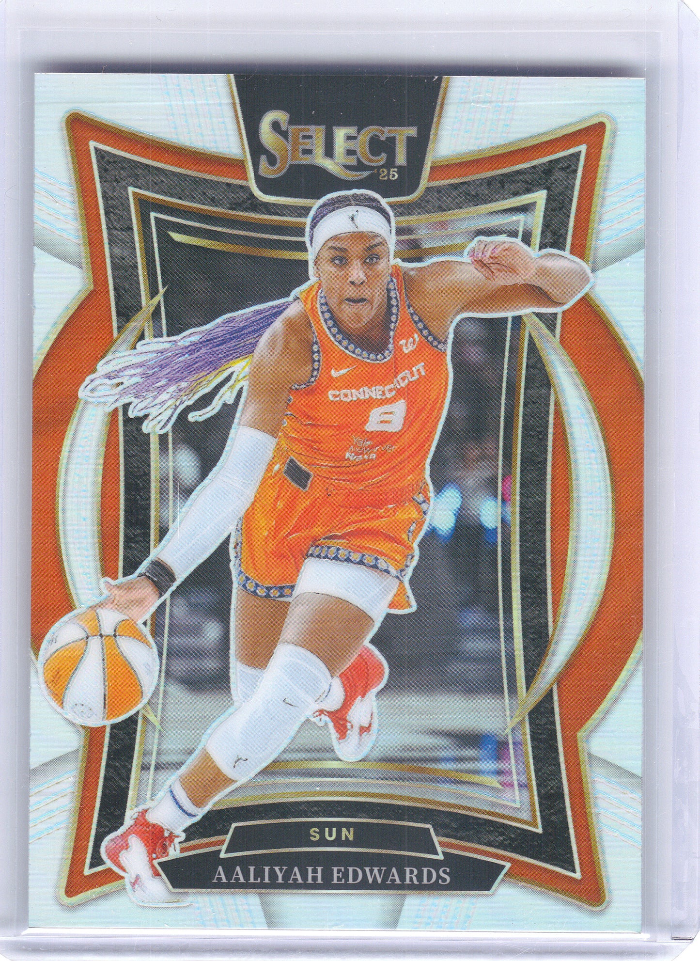 2025 Panini Select WNBA #32 Aaliyah Edwards Silver Prizms Connecticut Sun