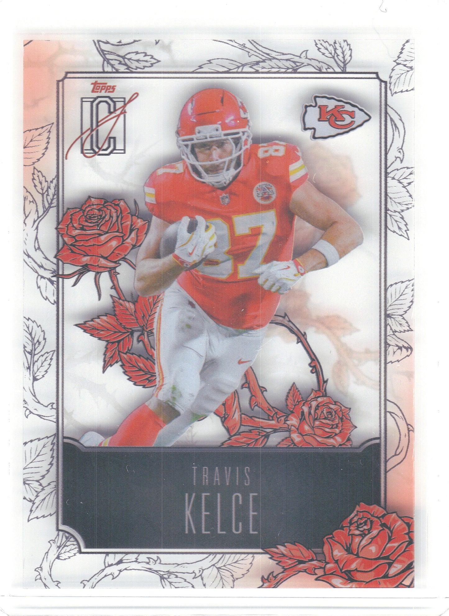 2025 Topps Signature Class #ROSES-12 Travis Kelce Roses Kansas City Chiefs