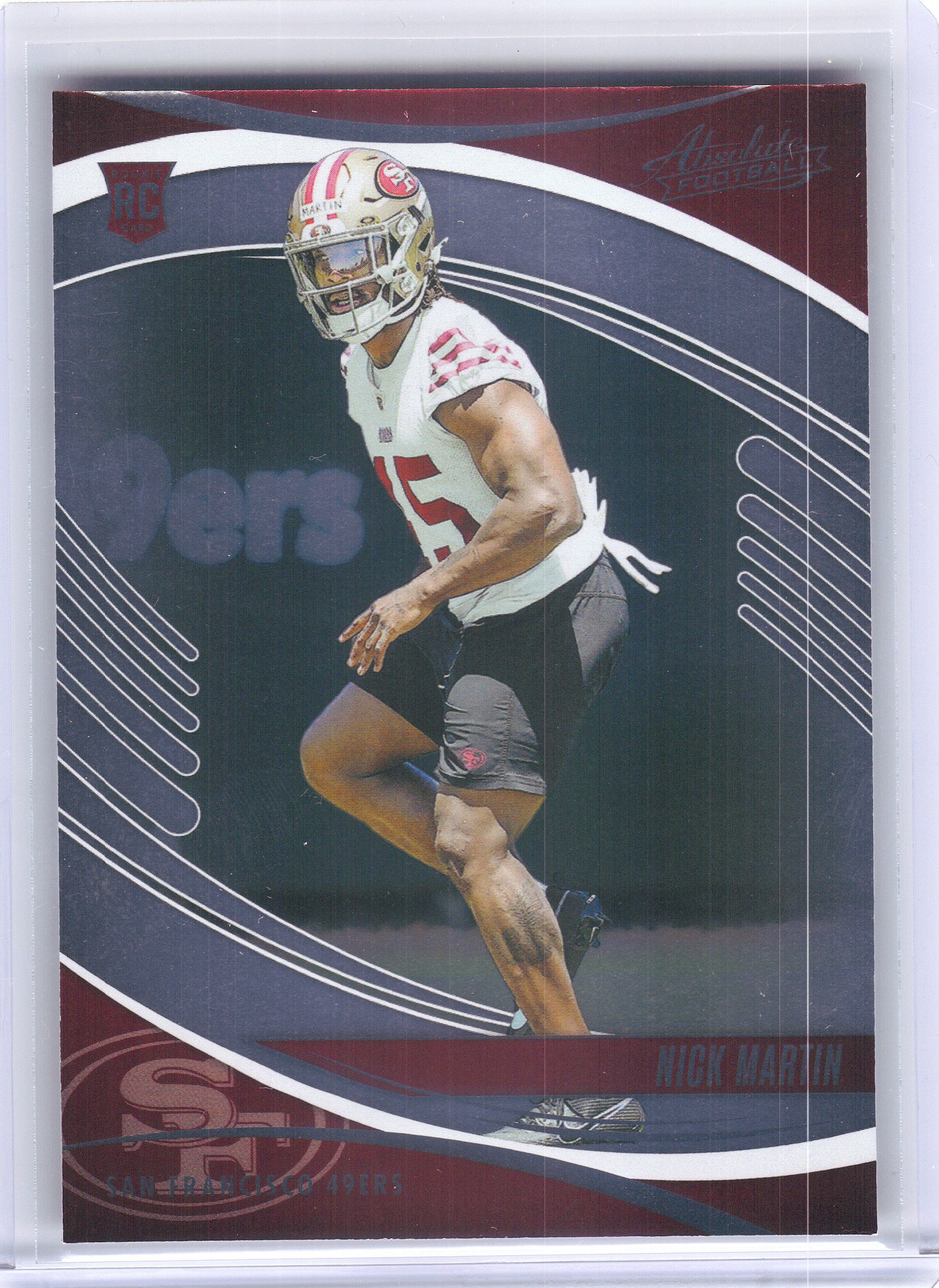 2025 Panini Absolute #164 Nick Martin Green San Francisco 49ers Rookie
