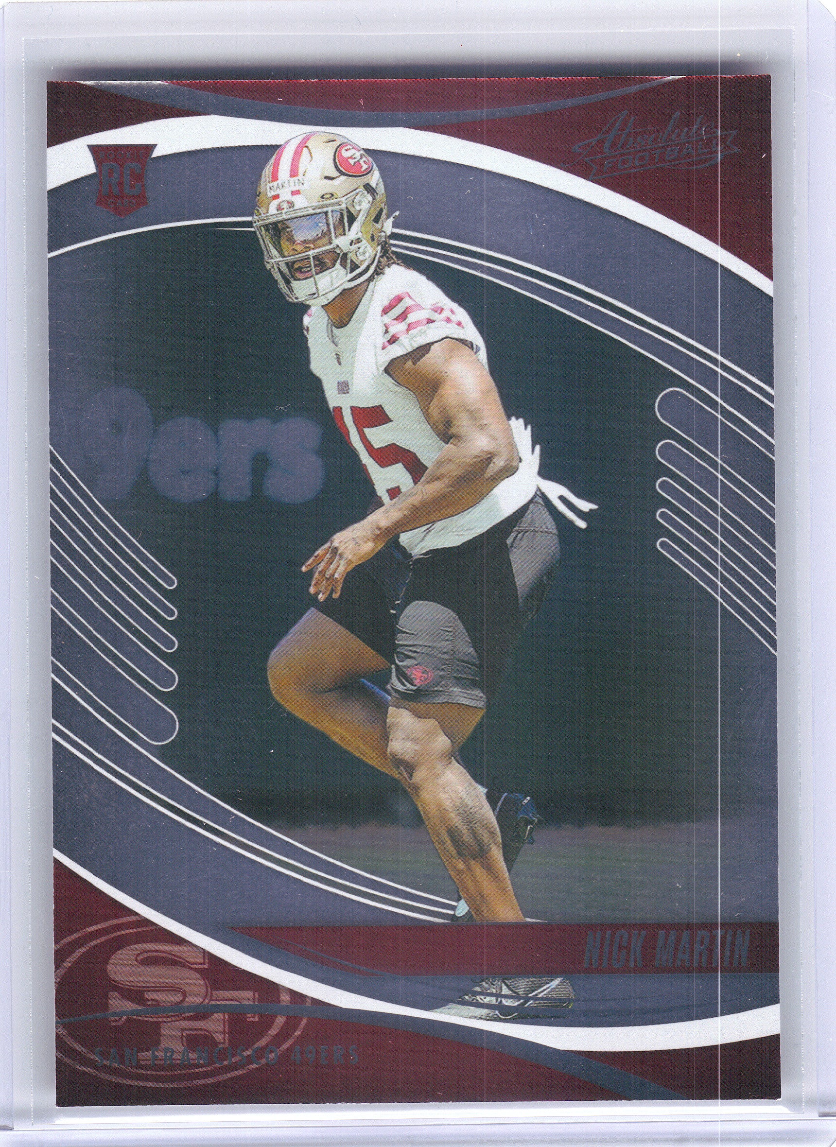 2025 Panini Absolute #164 Nick Martin Green San Francisco 49ers Rookie
