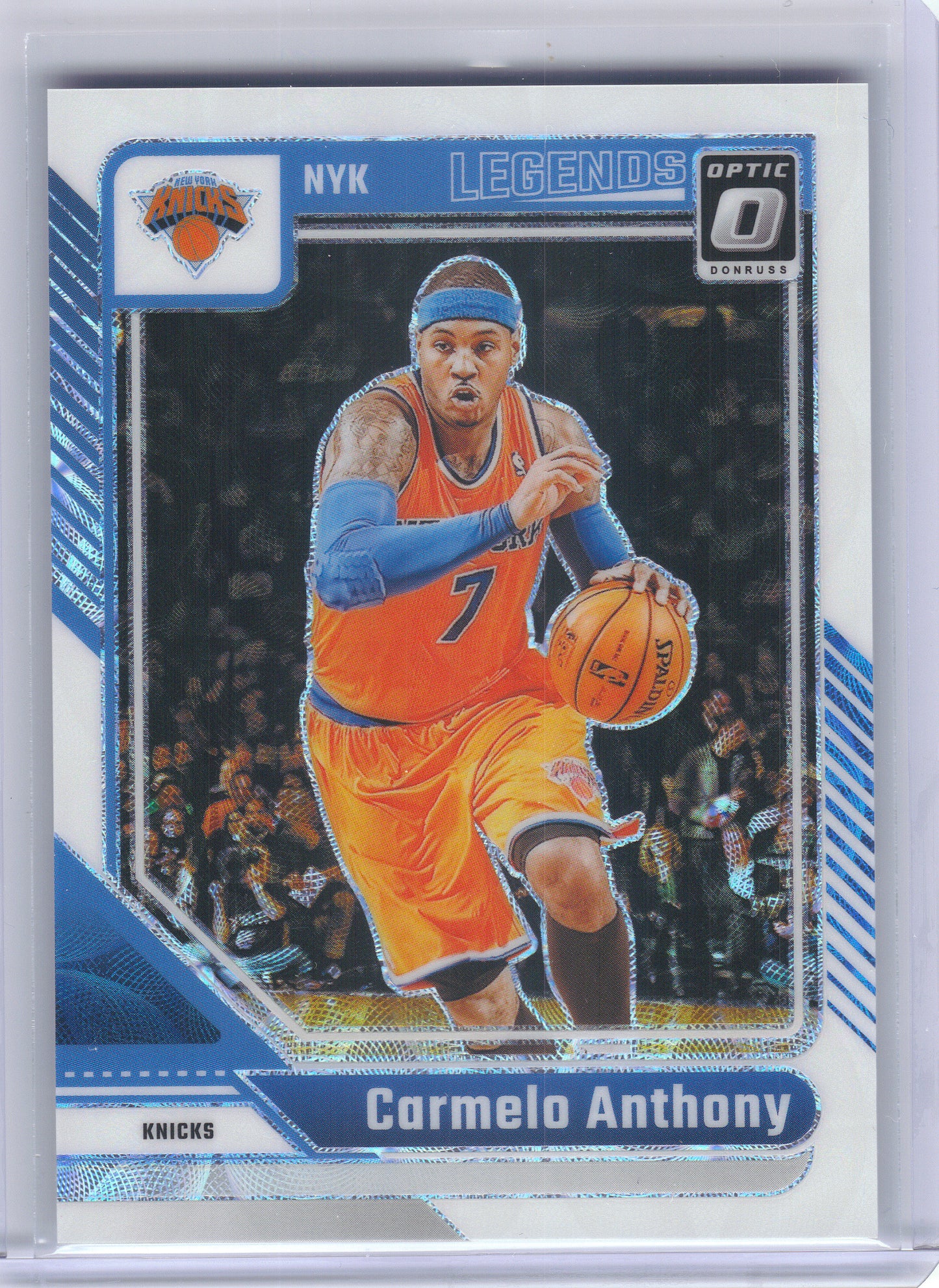 2024-25 Donruss Optic #250 Carmelo Anthony White International #/15 New York Knicks SN