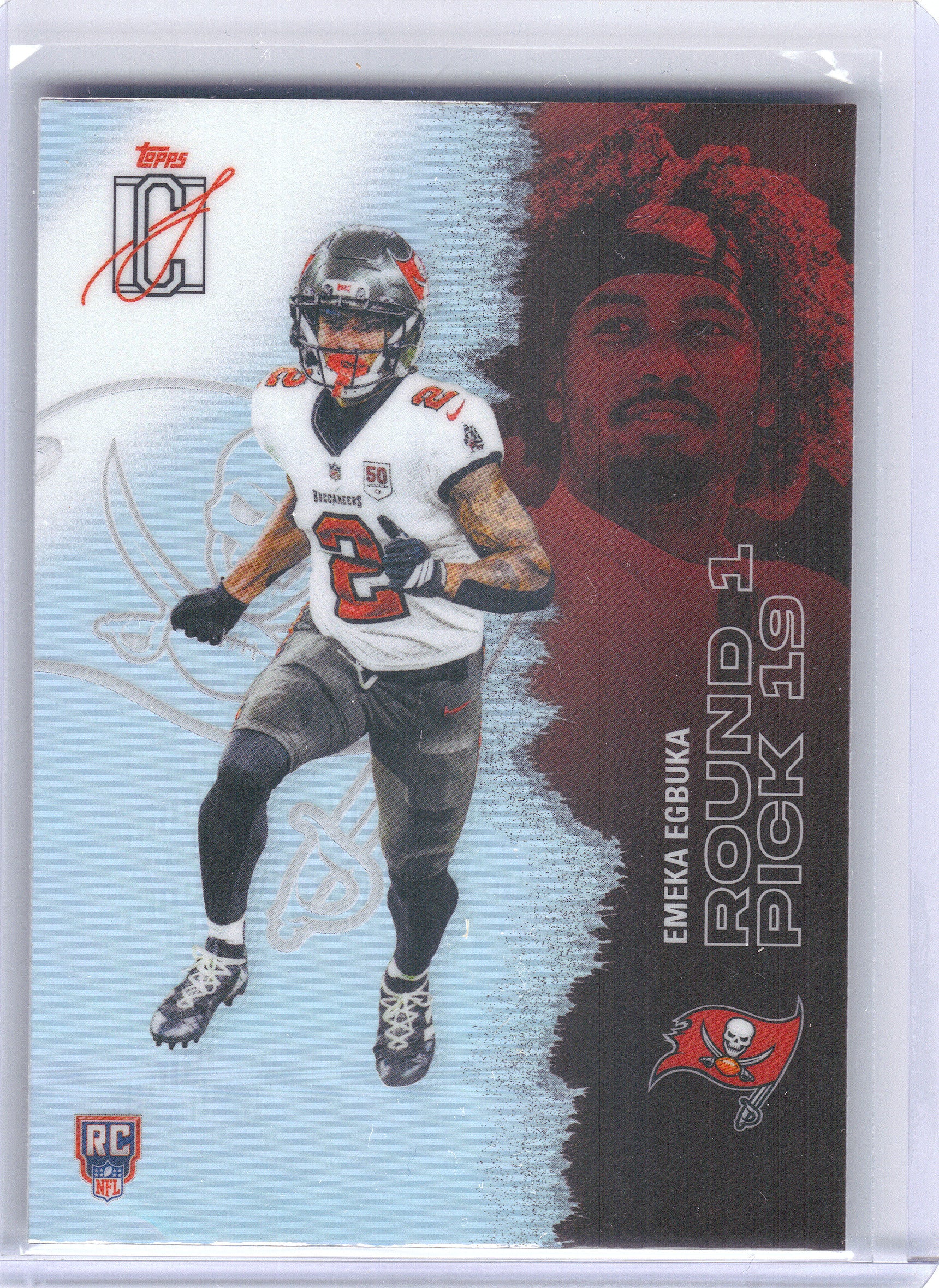 2025 Topps Signature Class #105 Emeka Egbuka Chrome Tampa Bay Buccaneers Rookie