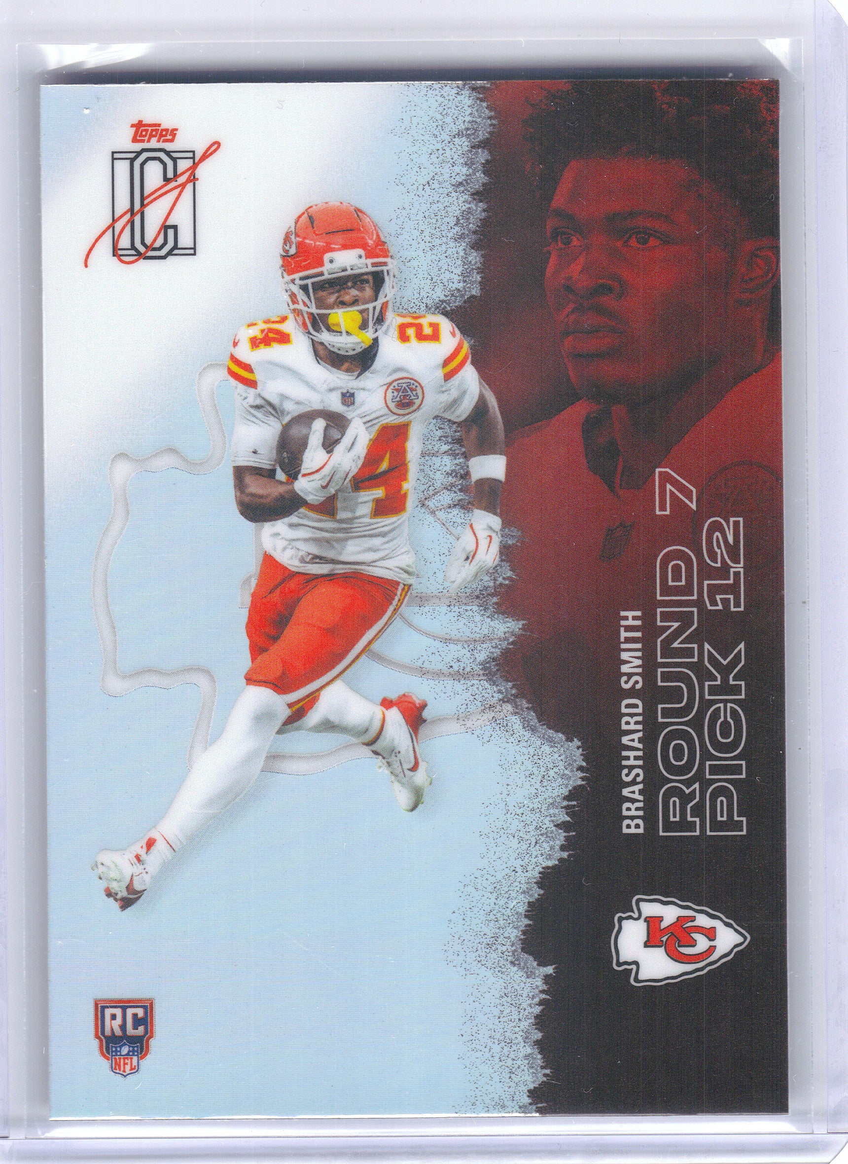 2025 Topps Signature Class #202 Brashard Smith Chrome Refractor Kansas City Chiefs Rookie