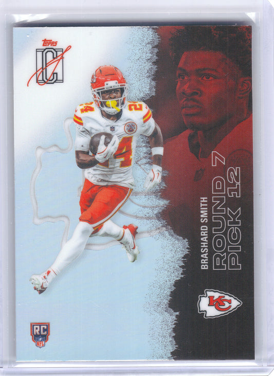 2025 Topps Signature Class #202 Brashard Smith Chrome Refractor Kansas City Chiefs Rookie