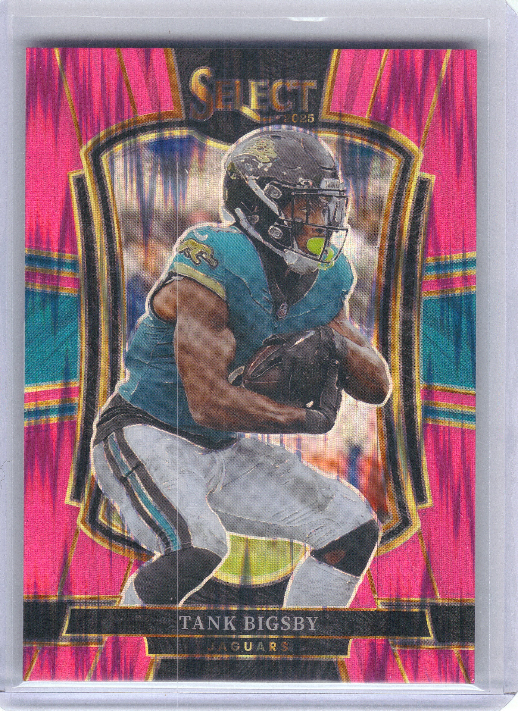 2025 Panini Select #129 Tank Bigsby Pink Prizm Shock Jacksonville Jaguars