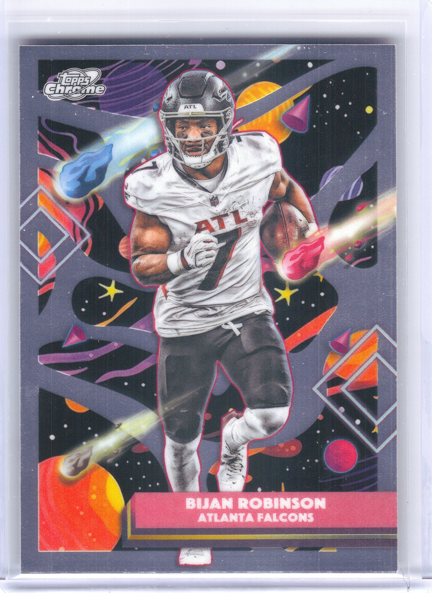 2025 Topps Chrome Cosmic #4 Bijan Robinson Atlanta Falcons