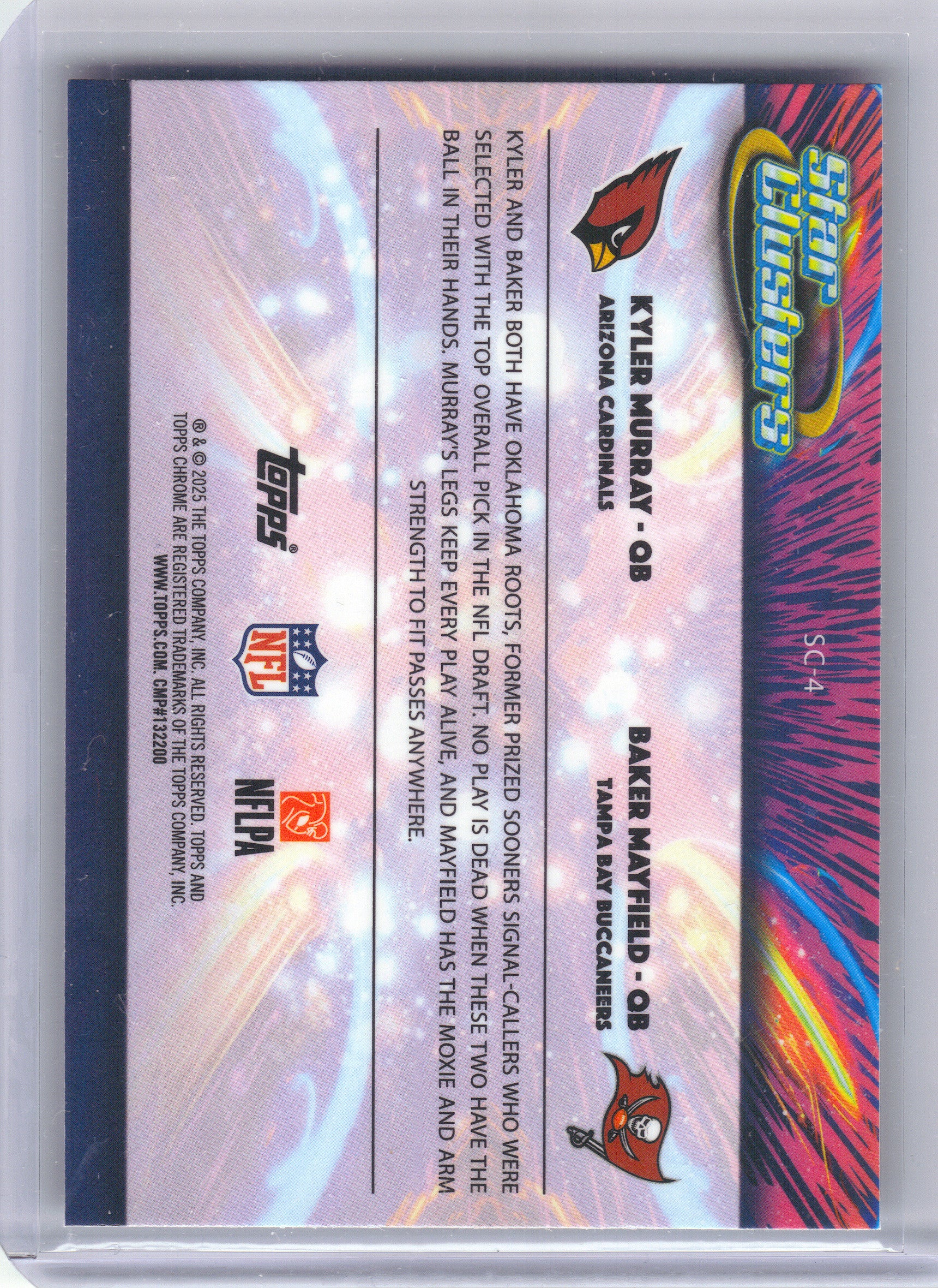 2025 Topps Chrome Cosmic #SC-4 Baker Mayfield / Kyler Murray Star Clusters