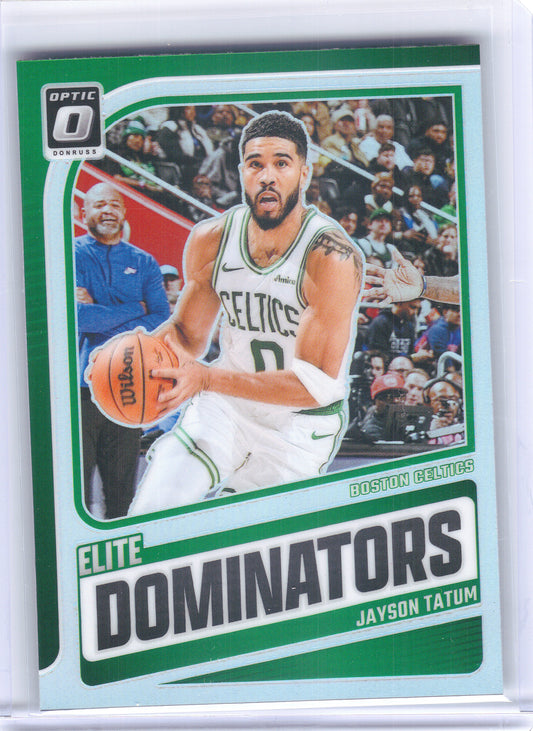 2019-20 Donruss Optic #12 Jayson Tatum Elite Dominators Boston Celtics