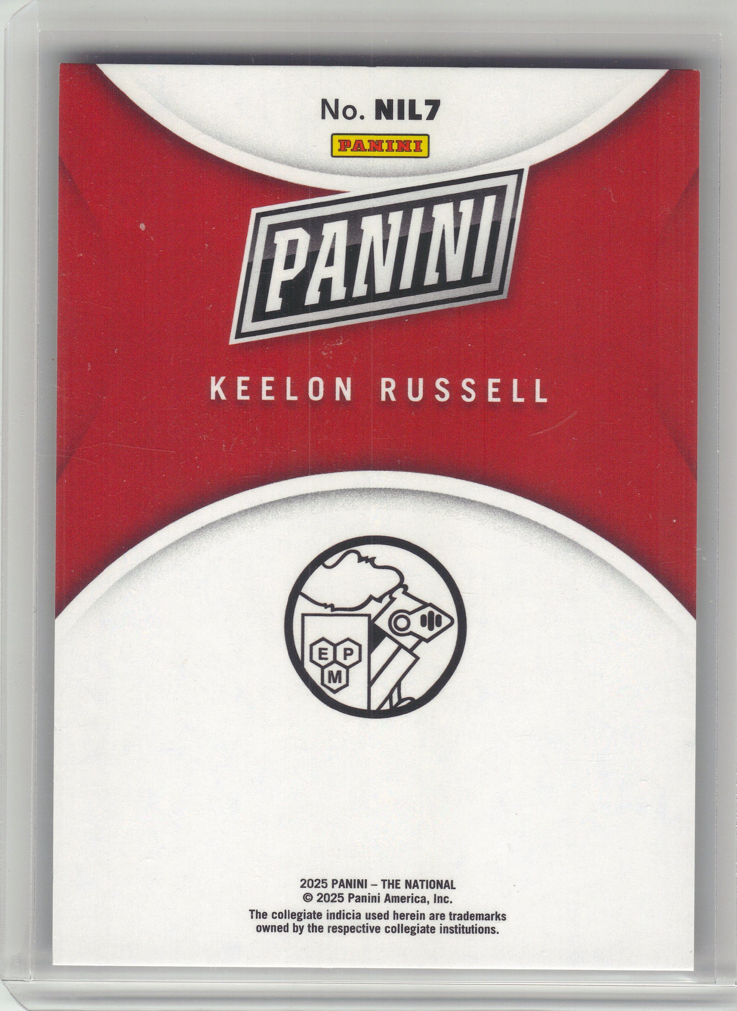 2025 Panini National Convention Silver Packs #NIL7 Keelon Russell NIL Prospects Red #/99 Alabama Crimson Tide SN