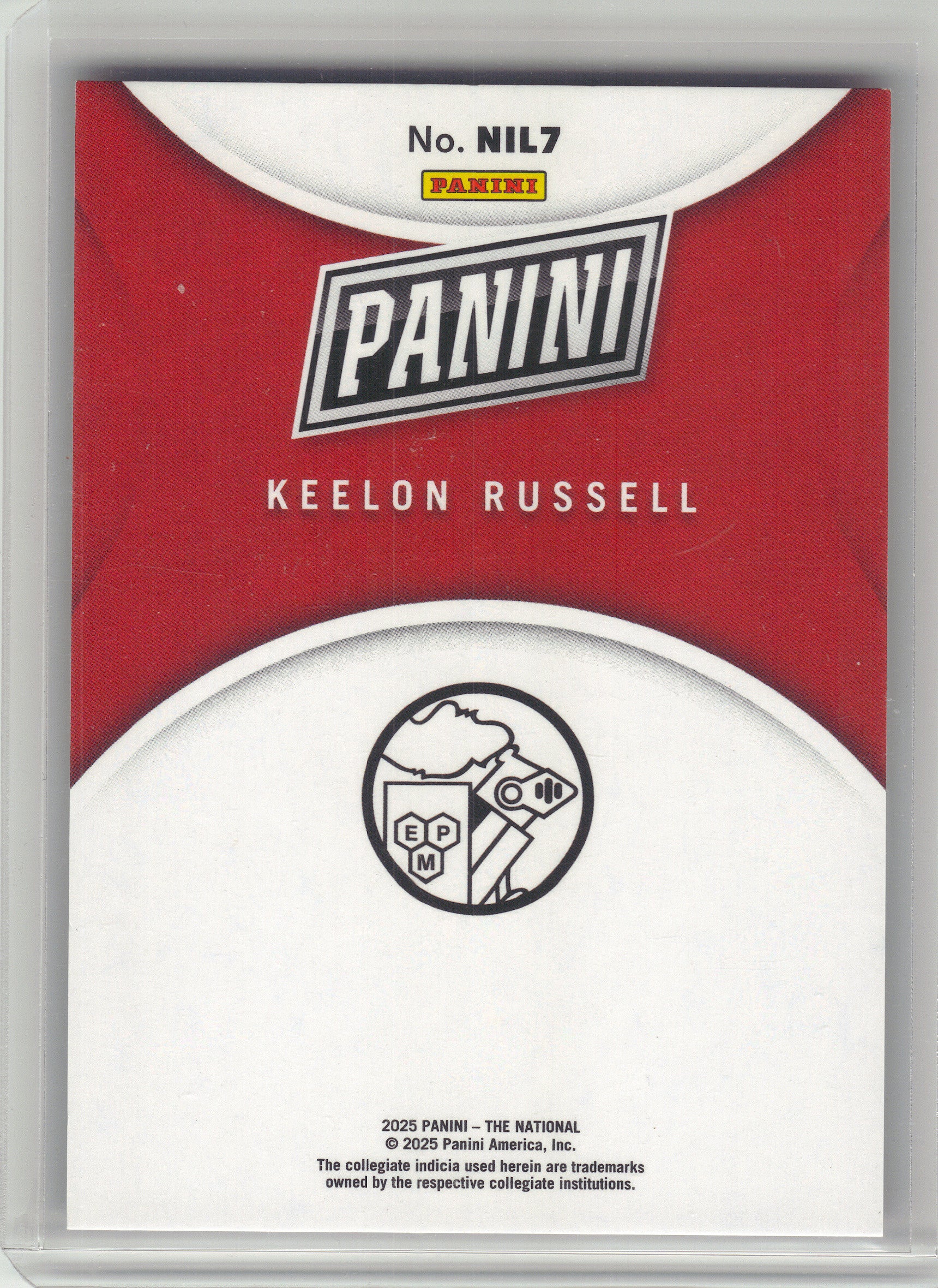 2025 Panini National Convention Silver Packs #NIL7 Keelon Russell NIL Prospects Red #/99 Alabama Crimson Tide SN