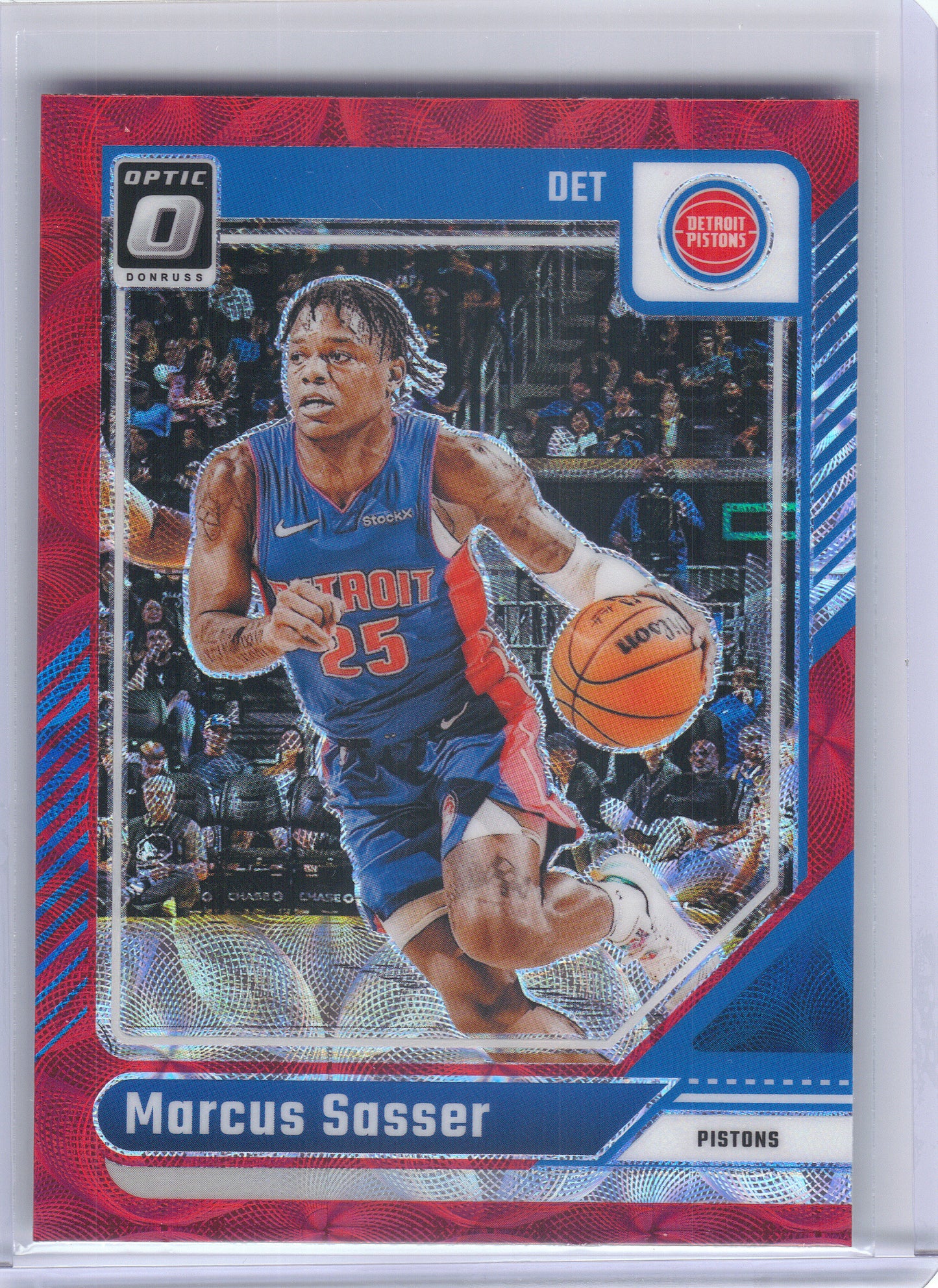2024-25 Donruss Optic #202 Marcus Sasser Red International Detroit Pistons