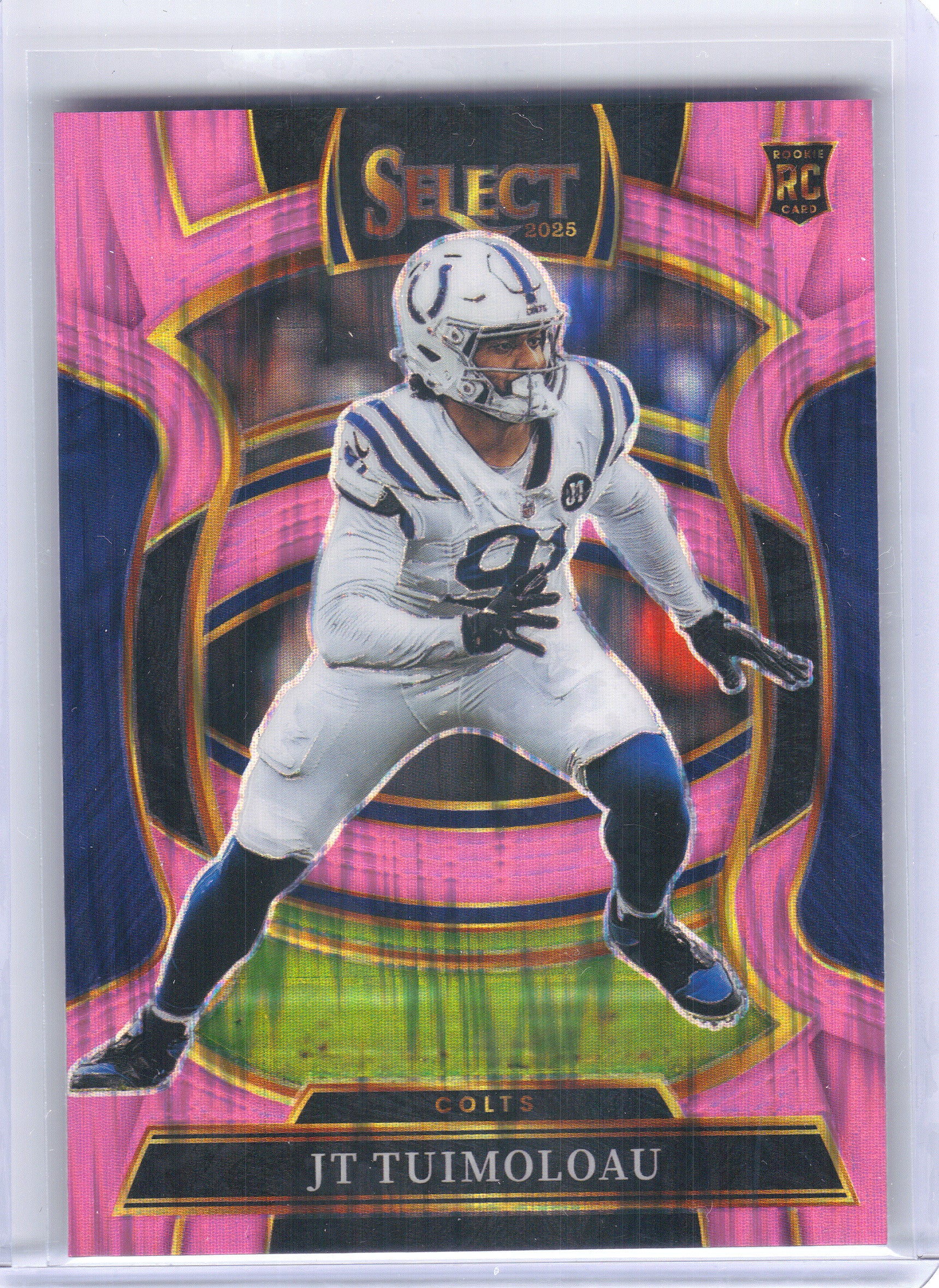 2025 Panini Select #31 JT Tuimoloau Pink Prizm Shock Indianapolis Colts Rookie