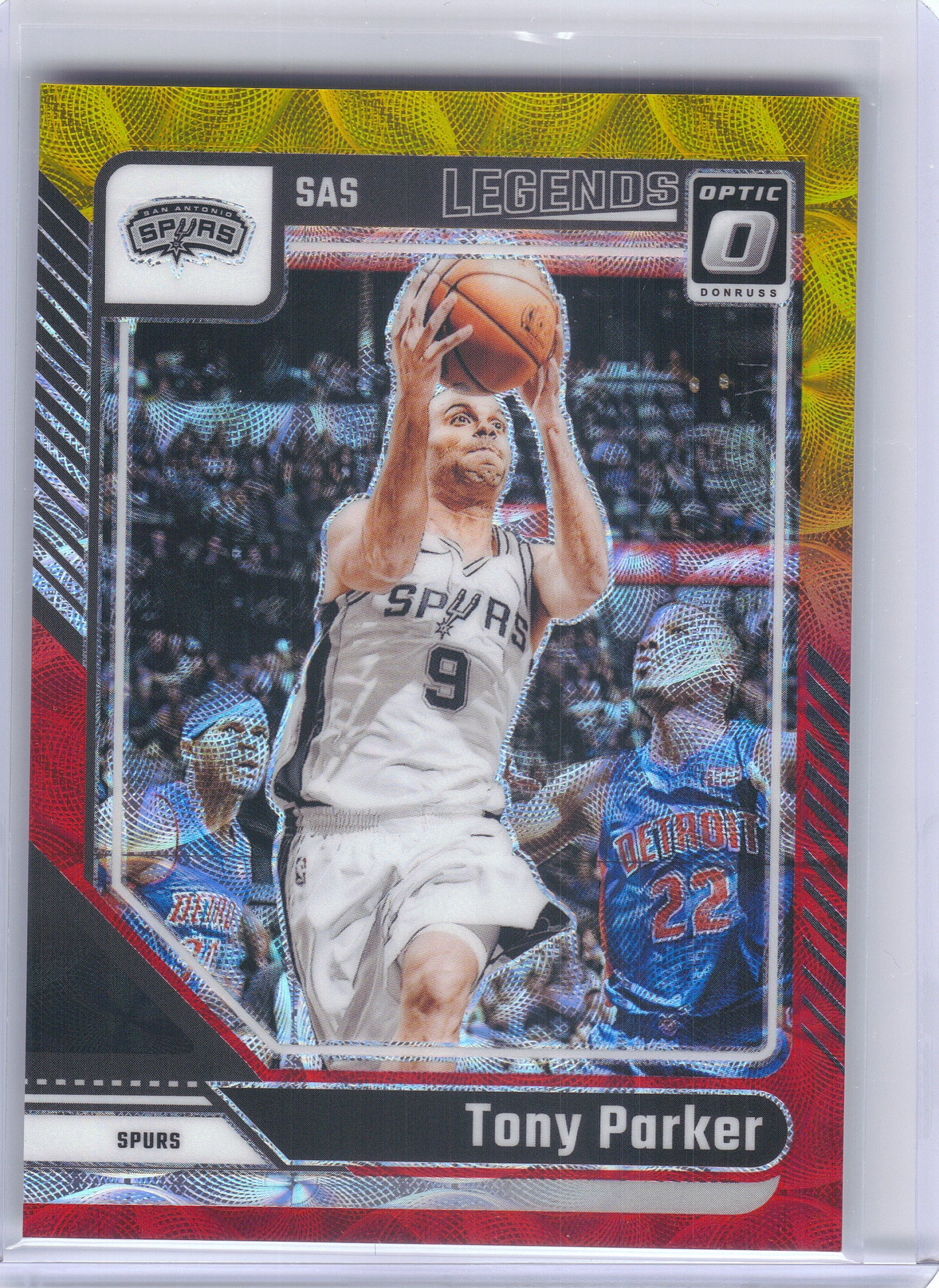 2024-25 Donruss Optic #235 Tony Parker Red and Gold International #/99 San Antonio Spurs SN