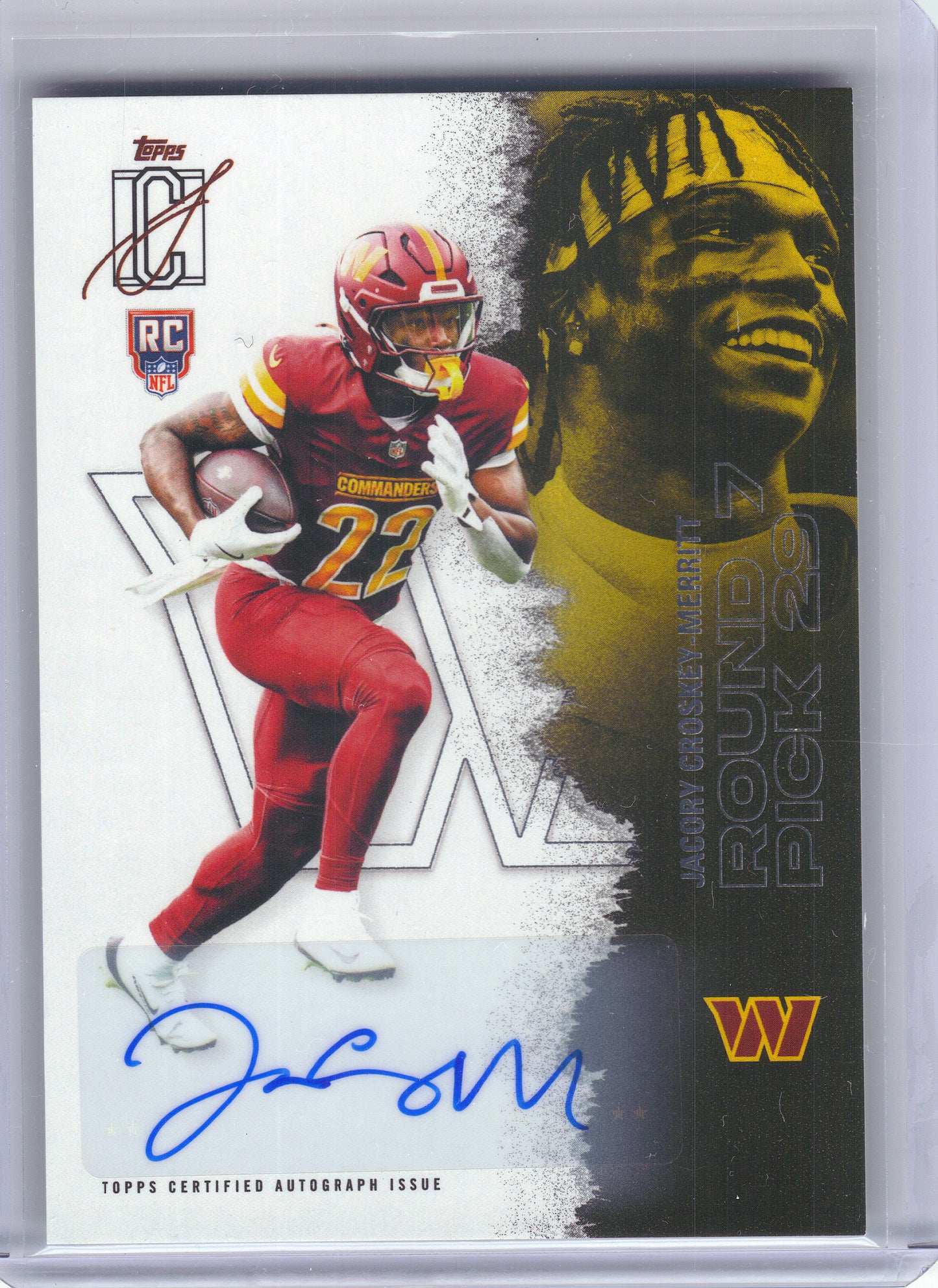 2025 Topps Signature Class #235 Jacory Croskey-Merritt Autographs Washington Commanders Rookie, Auto