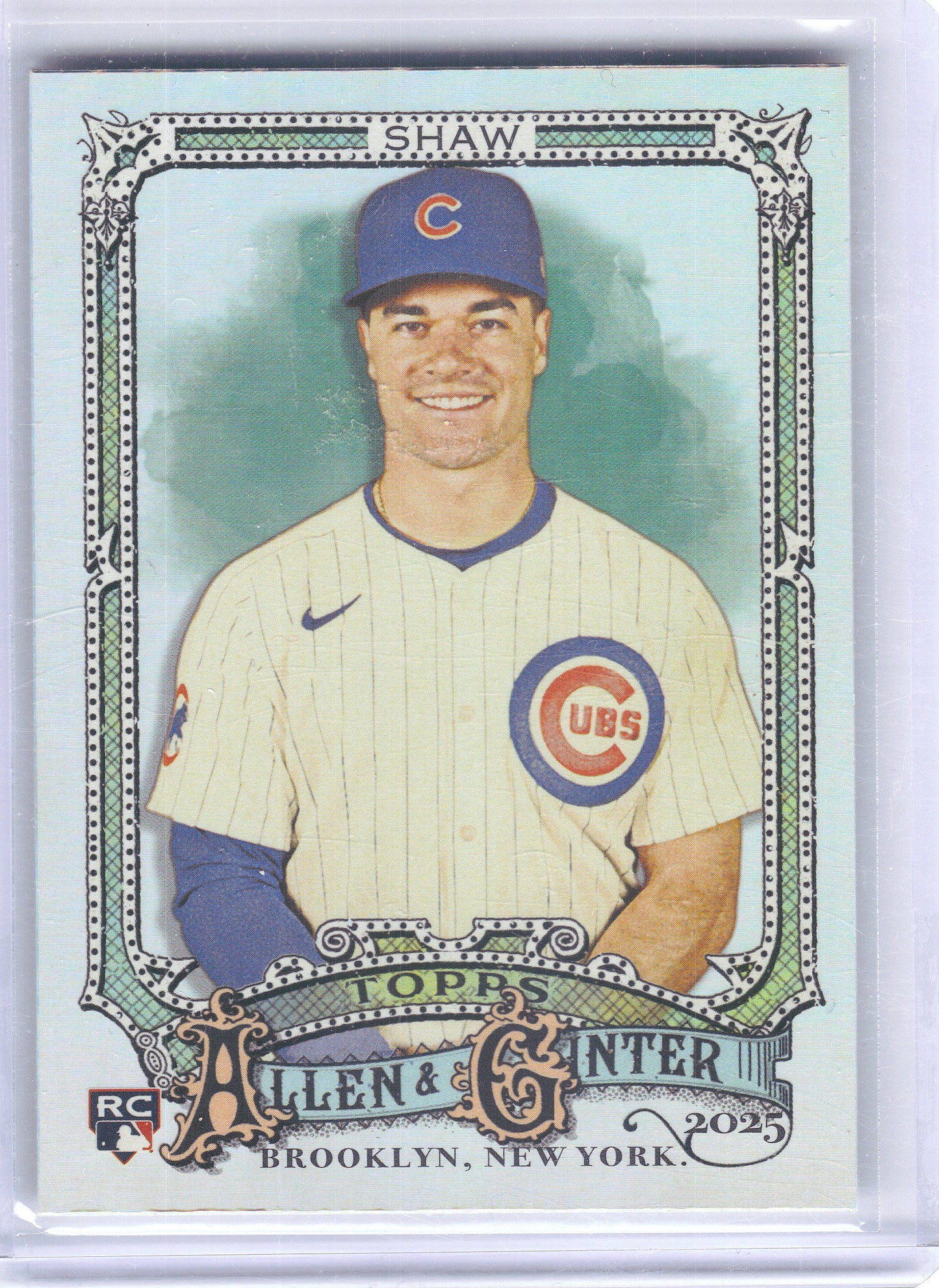 2025 Topps Allen & Ginter #143 Matt Shaw Silver Portrait Chicago Cubs Rookie