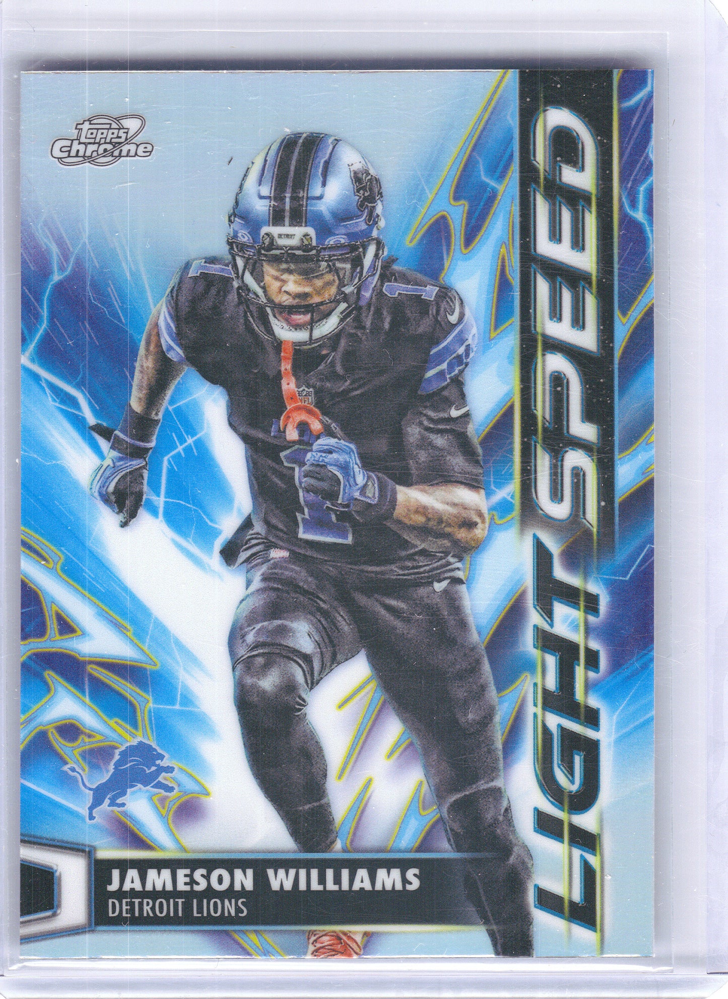 2025 Topps Chrome Cosmic #LS-25 Jameson Williams Light Speed Detroit Lions
