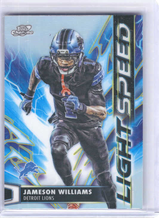 2025 Topps Chrome Cosmic #LS-25 Jameson Williams Light Speed Detroit Lions
