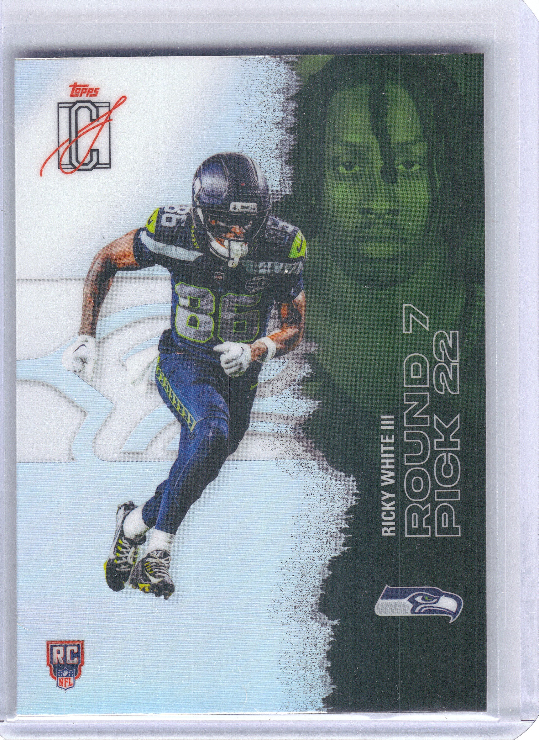 2025 Topps Signature Class #190 Ricky White III Chrome Seattle Seahawks Rookie