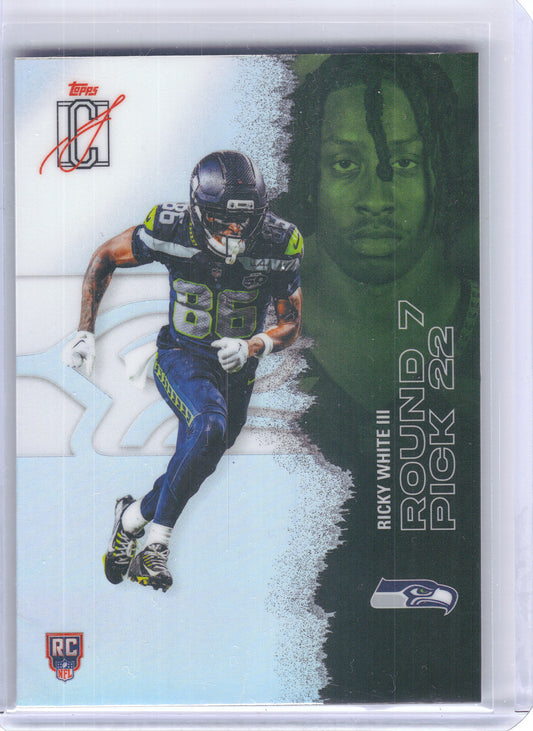 2025 Topps Signature Class #190 Ricky White III Chrome Seattle Seahawks Rookie