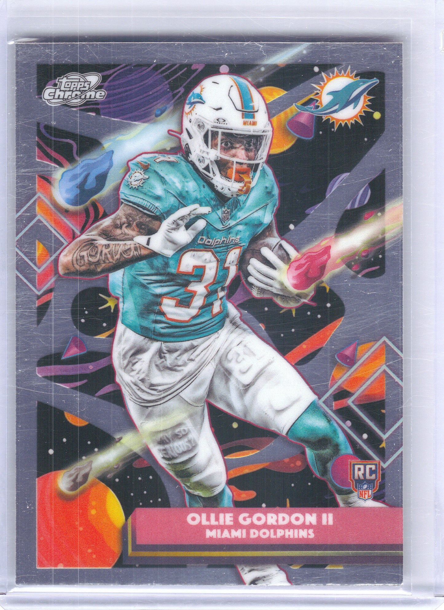 2025 Topps Chrome Cosmic #162 Ollie Gordon II Miami Dolphins Rookie