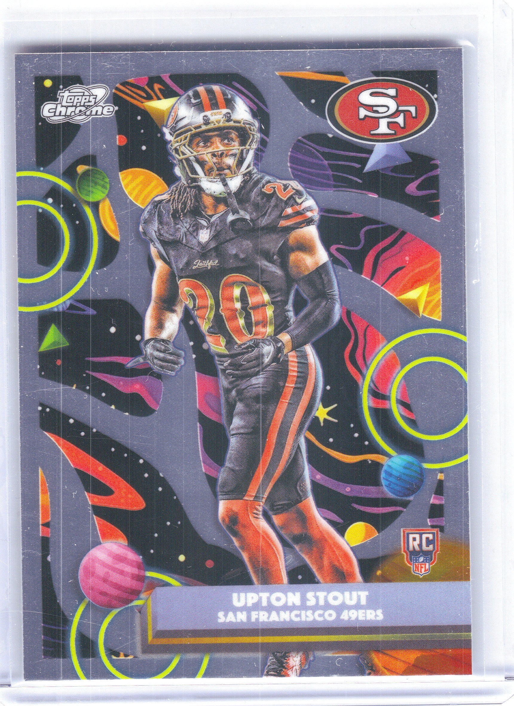 2025 Topps Chrome Cosmic #188 Upton Stout San Francisco 49ers Rookie