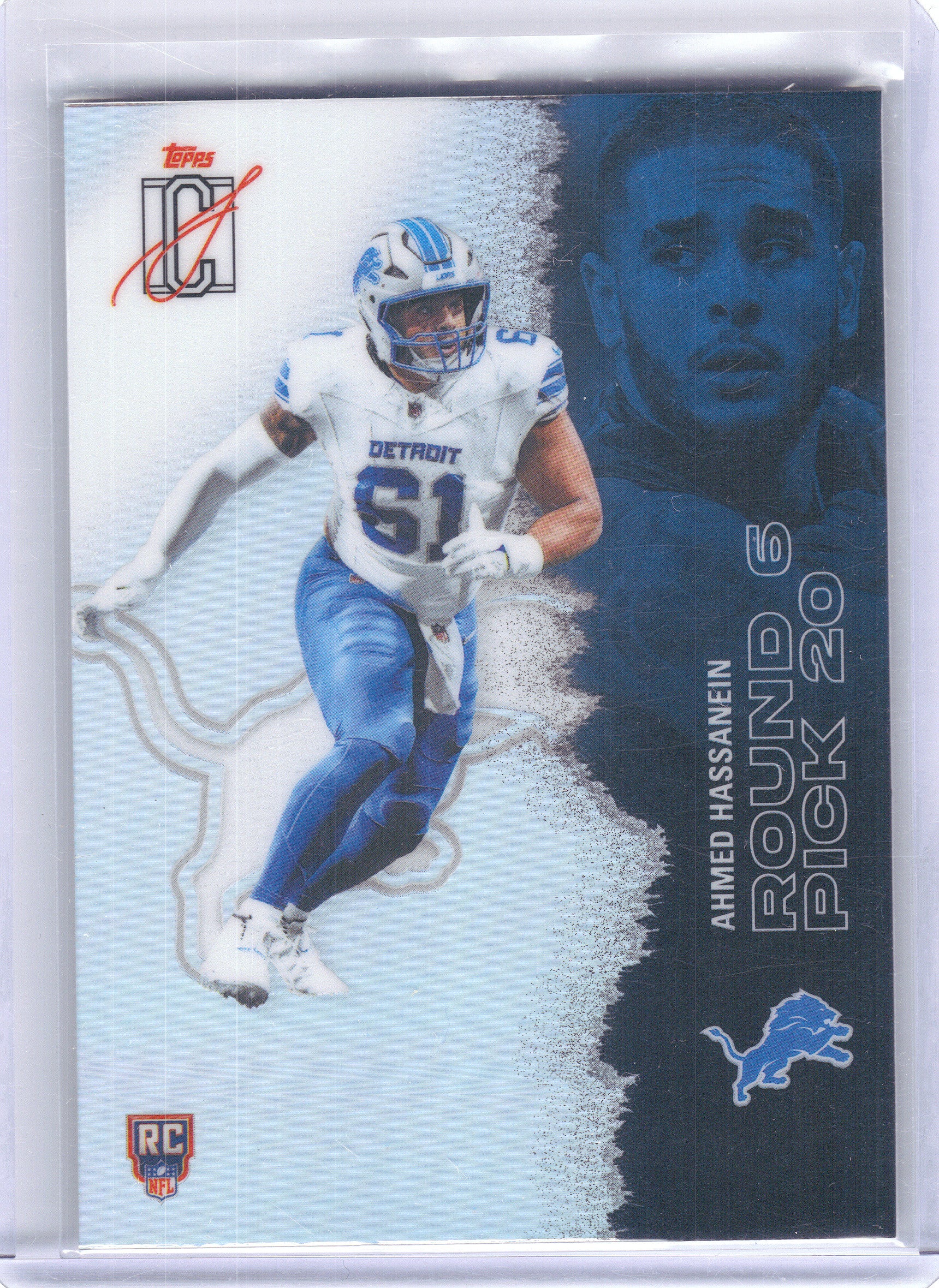 2025 Topps Signature Class #194 Ahmed Hassanein Chrome Detroit Lions Rookie
