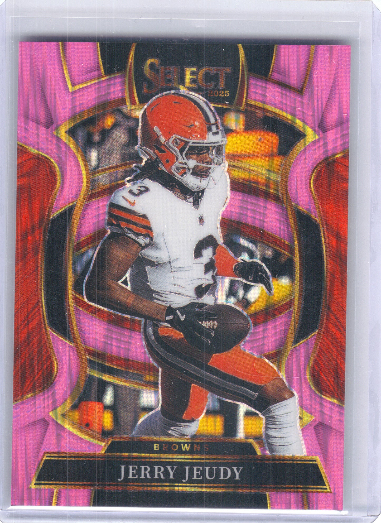 2025 Panini Select #56 Jerry Jeudy Pink Prizm Shock Cleveland Browns