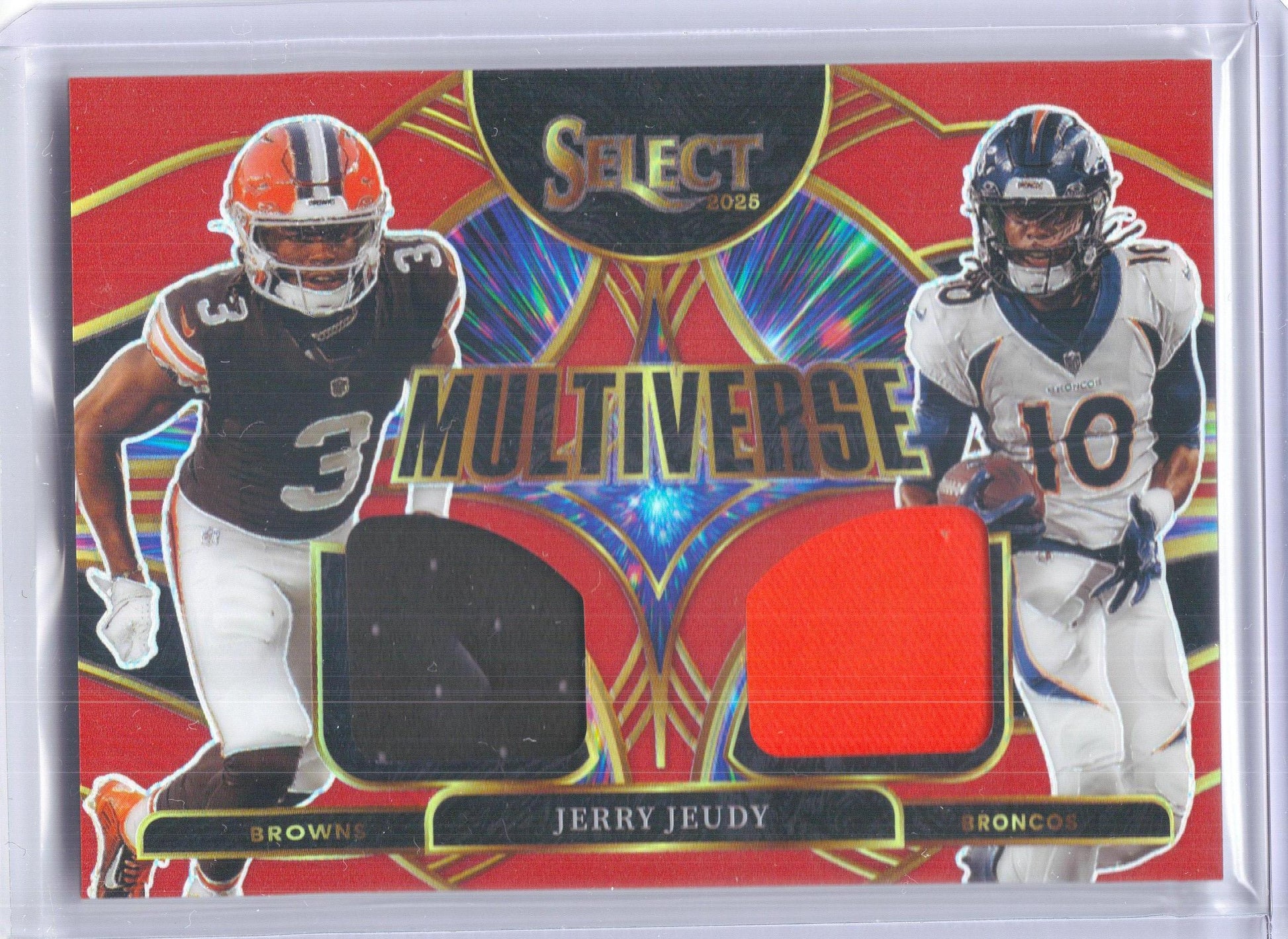2025 Panini Select #MVJ-RDE Rico Dowdle Multiverse Jerseys Red Prizm Memorabilia