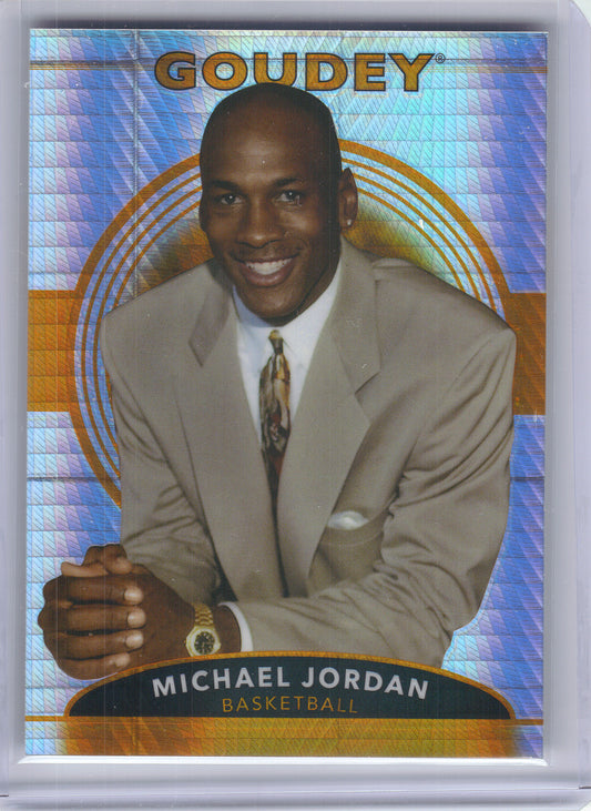 2022 Upper Deck Goodwin Champions #GP1 Michael Jordan Goudey Platinum Orange Prism #/499 SN