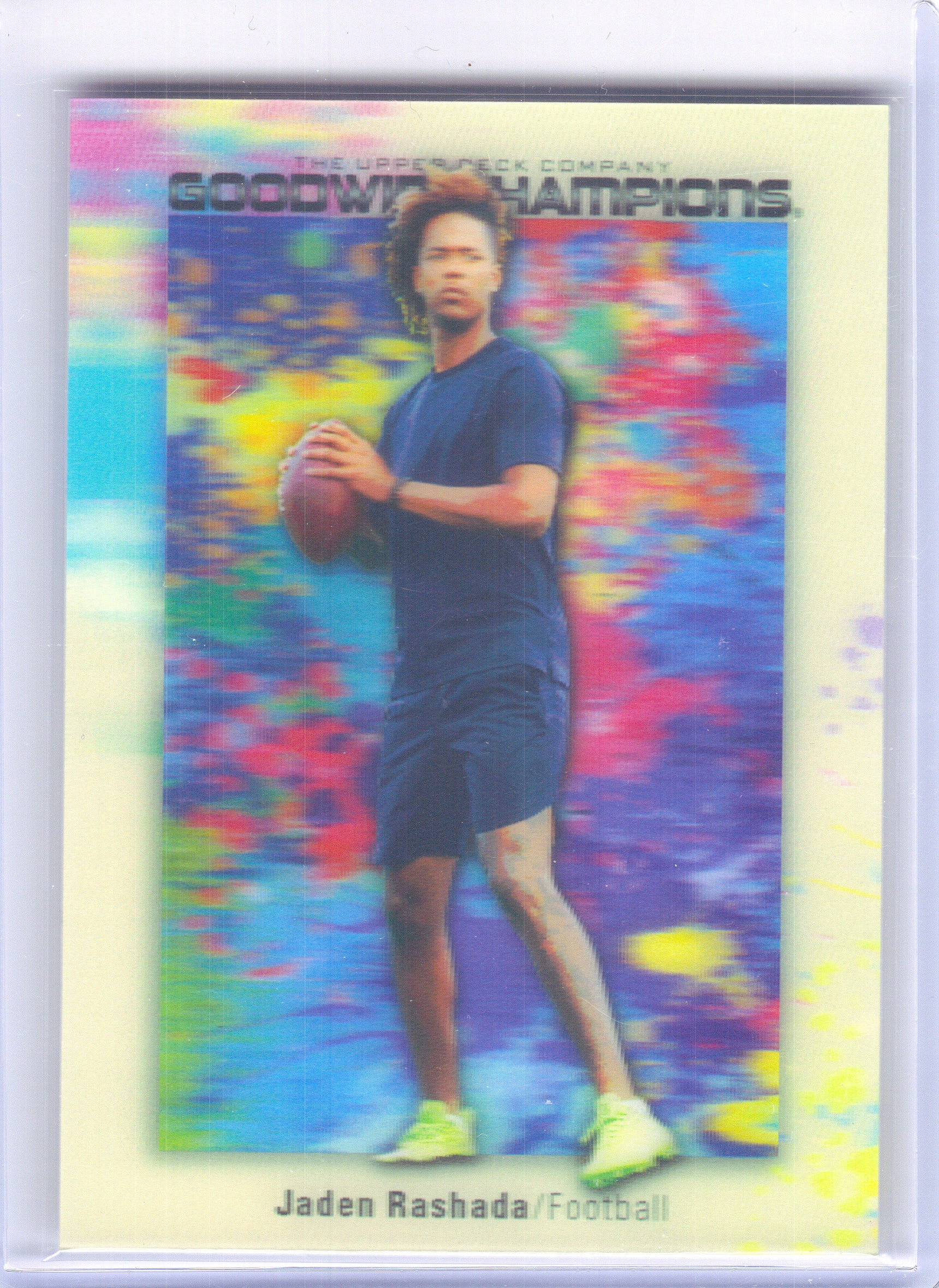 2024 Upper Deck Goodwin Champions #SCL-JR Jaden Rashada Splash of Color 3-D Lenticular