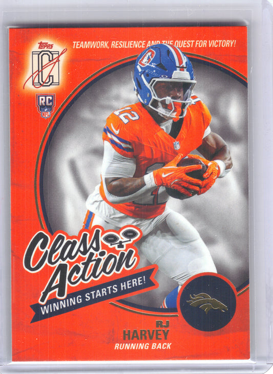 2025 Topps Signature Class #CA-10 RJ Harvey Class Action Denver Broncos