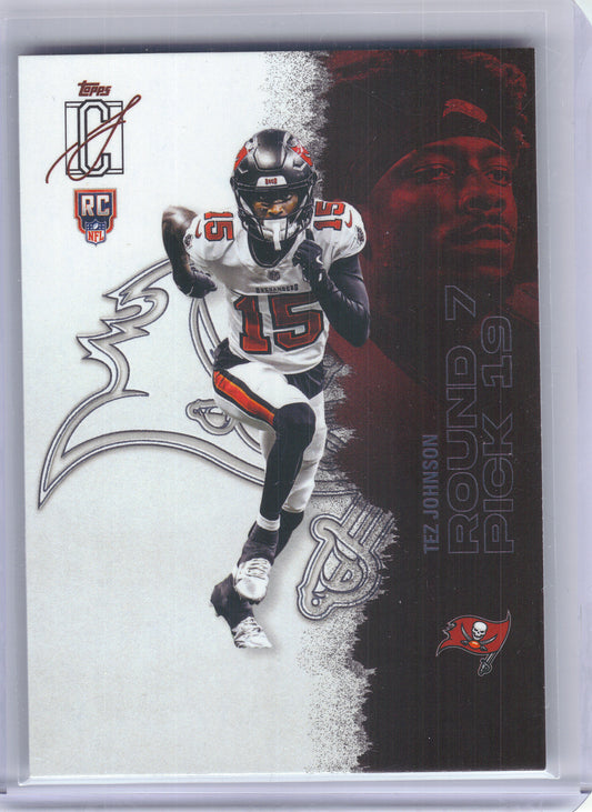 2025 Topps Signature Class #124 Tez Johnson Tampa Bay Buccaneers Rookie