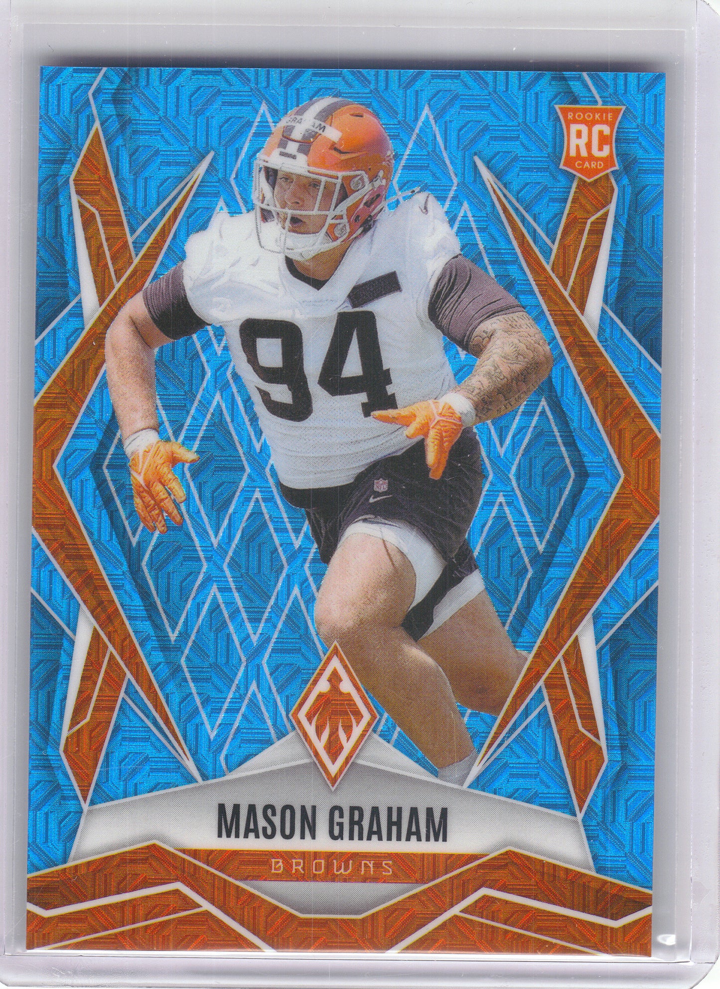 2025 Panini Phoenix #162 Mason Graham Light Blue Mojo Prizm #/85 Cleveland Browns SN, Rookie