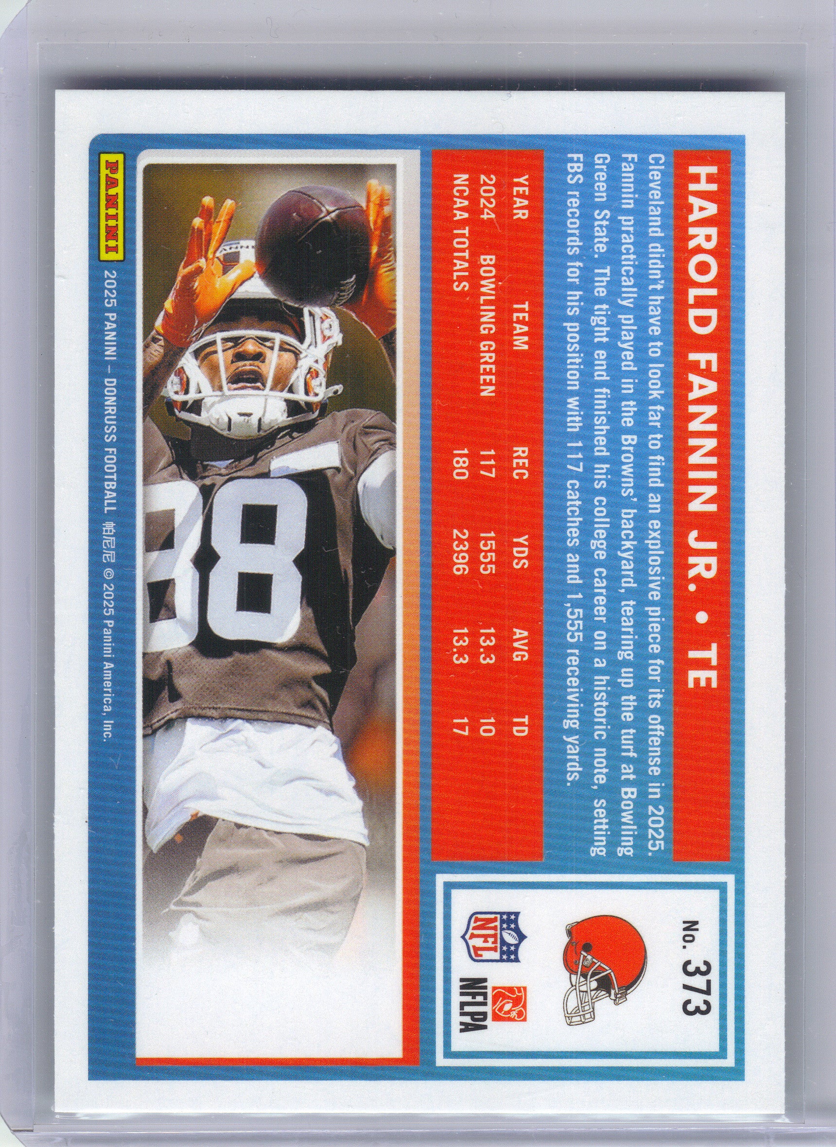 2025 Donruss #373 Harold Fannin Jr. Press Proofs Green Cleveland Browns Rookie