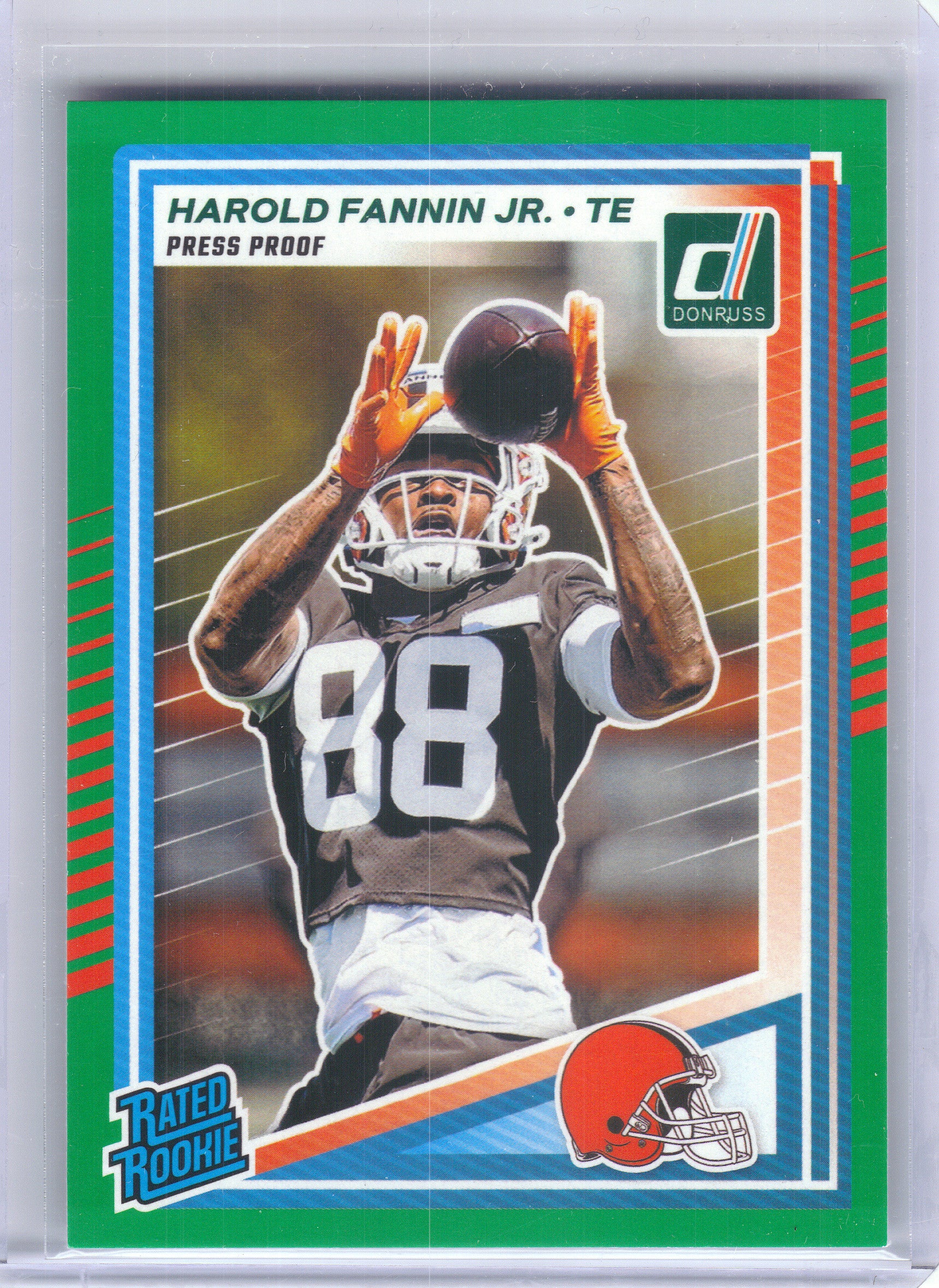 2025 Donruss #373 Harold Fannin Jr. Press Proofs Green Cleveland Browns Rookie