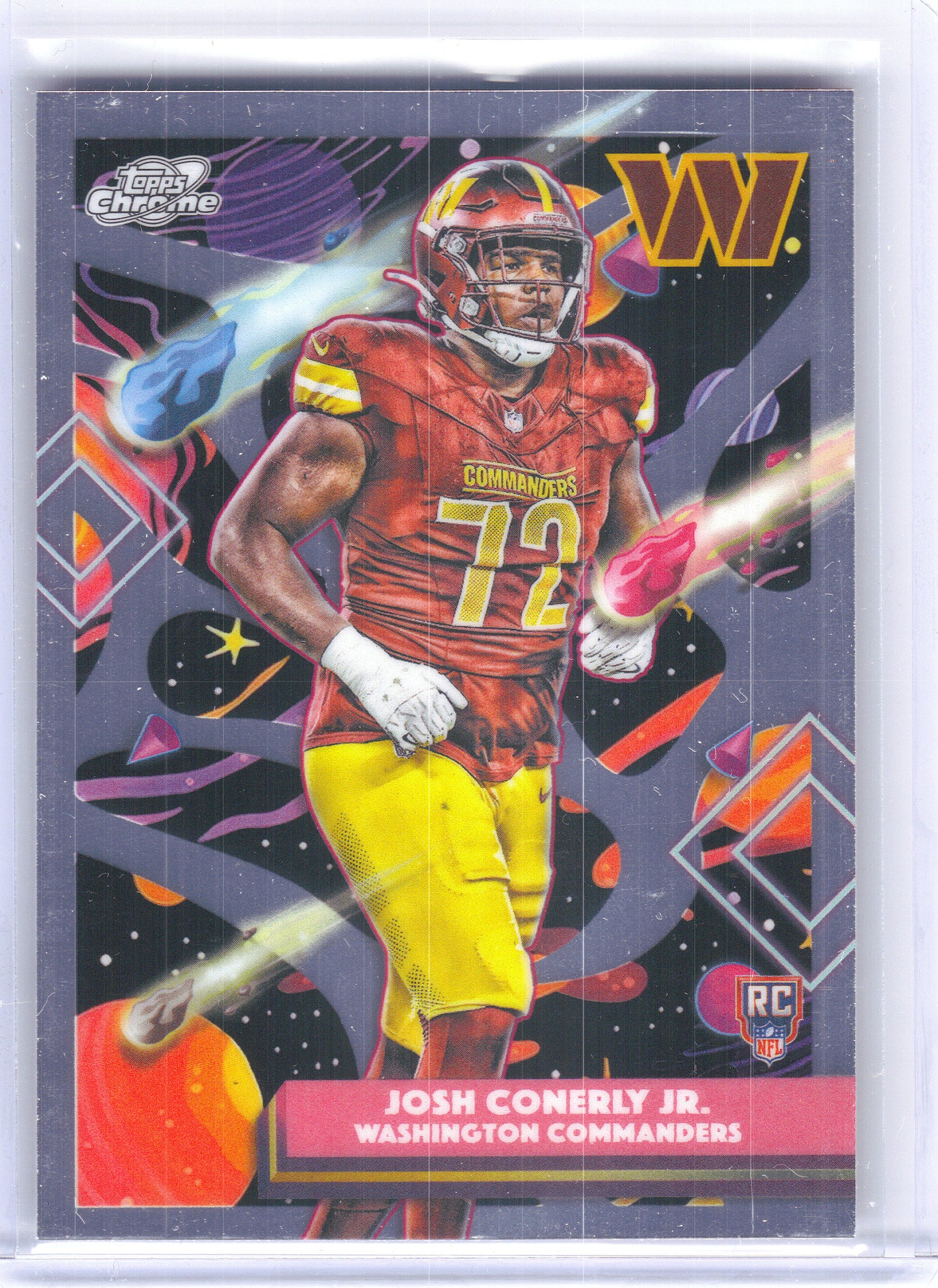 2025 Topps Chrome Cosmic #198 Josh Conerly Jr. Washington Commanders Rookie