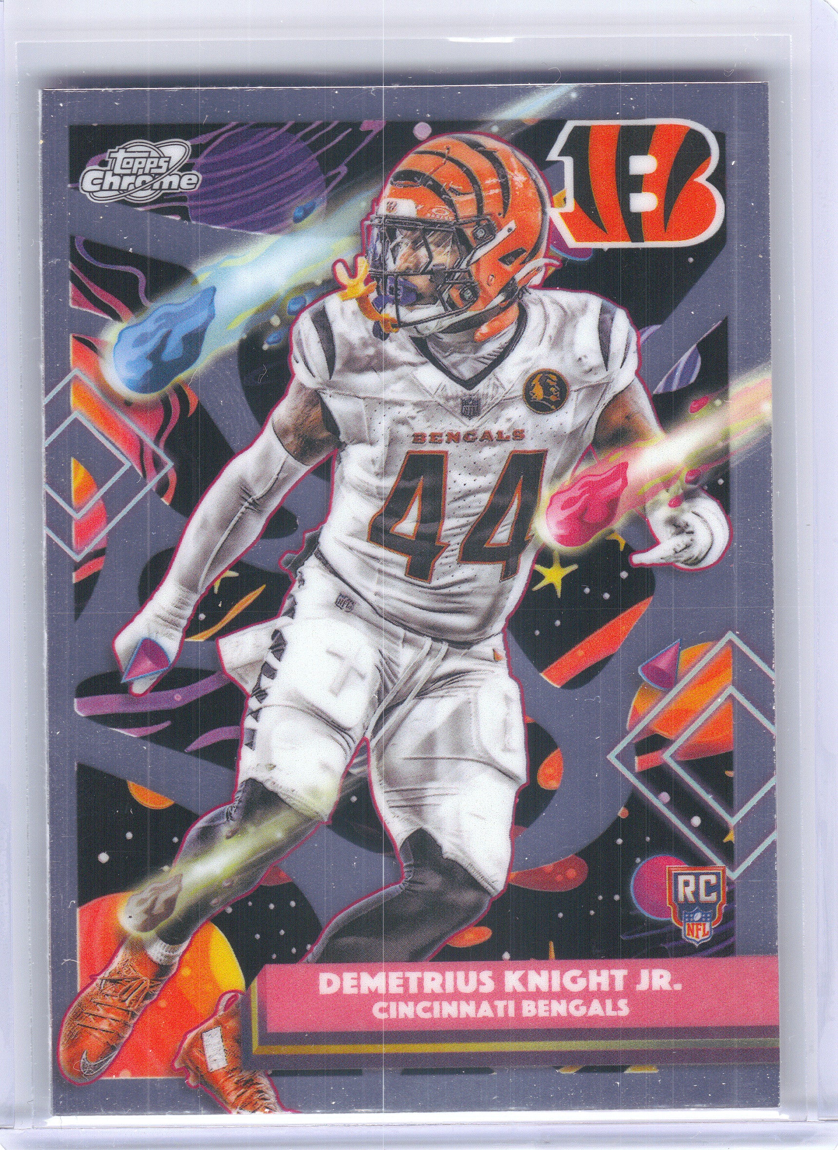 2025 Topps Chrome Cosmic #120 Demetrius Knight Jr. Cincinnati Bengals Rookie