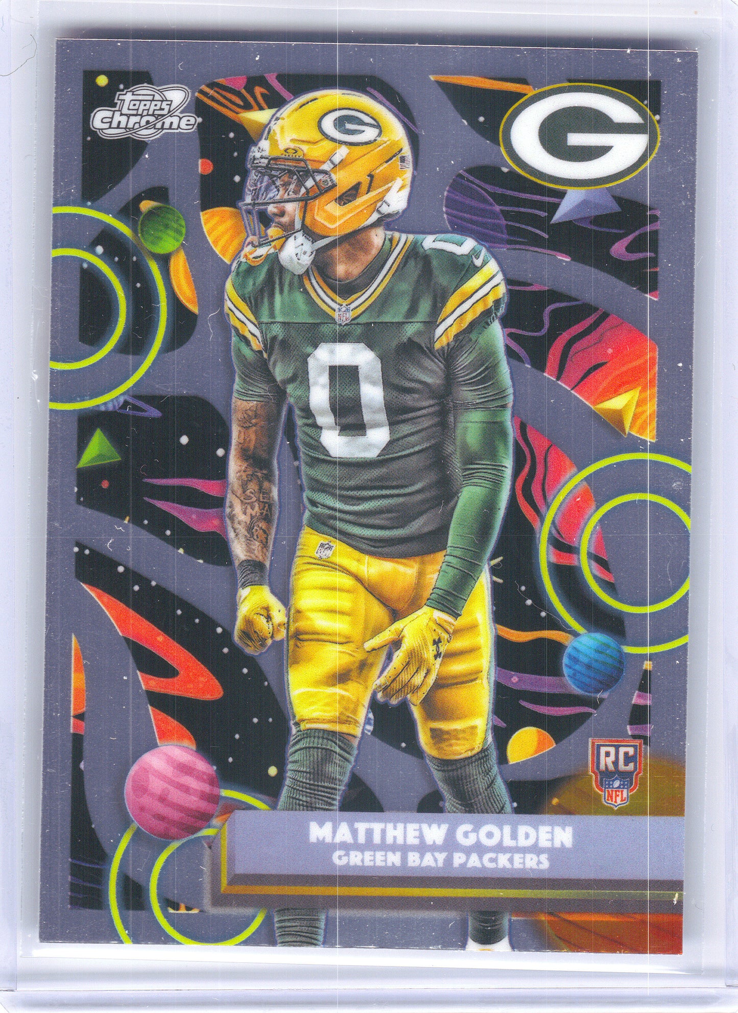 2025 Topps Chrome Cosmic #137 Matthew Golden Green Bay Packers Rookie