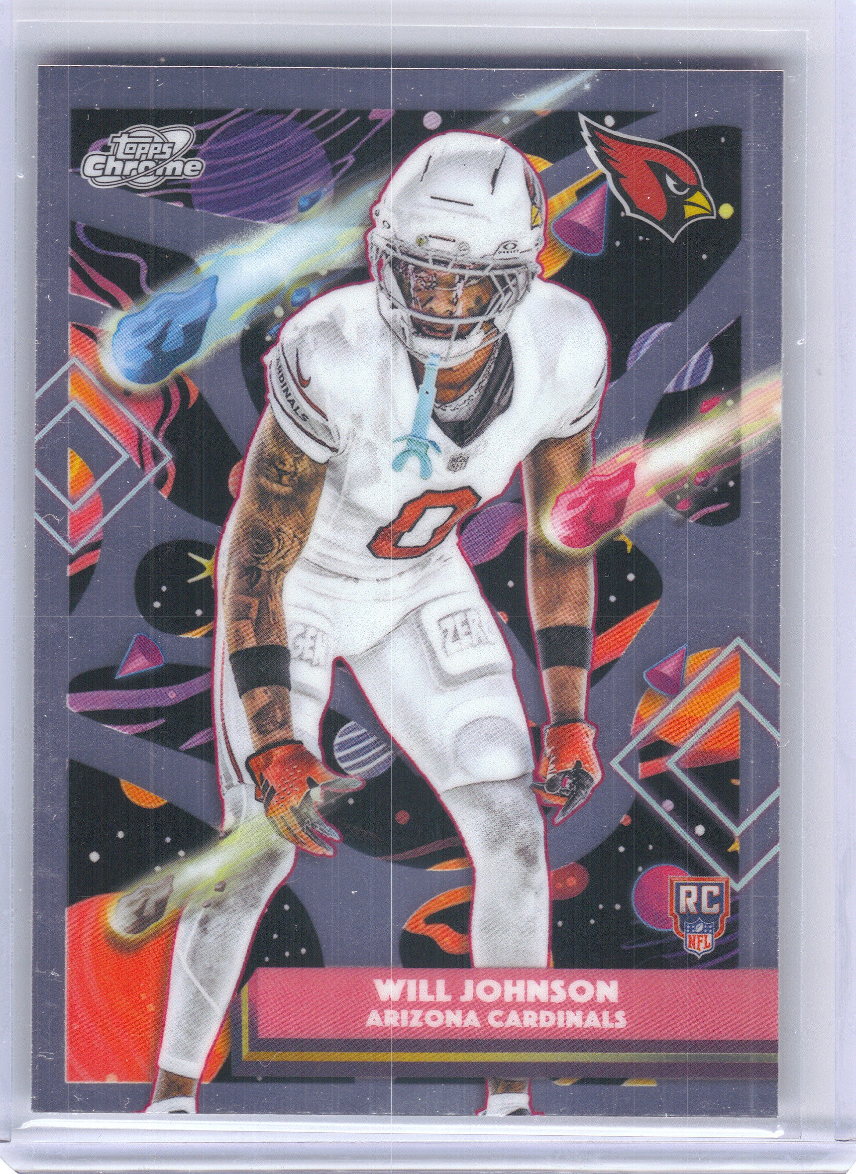 2025 Topps Chrome Cosmic #102 Will Johnson Arizona Cardinals Rookie