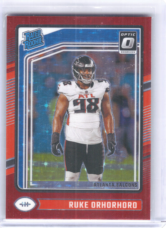 2024 Donruss Optic #287 Ruke Orhorhoro Stars Red Atlanta Falcons