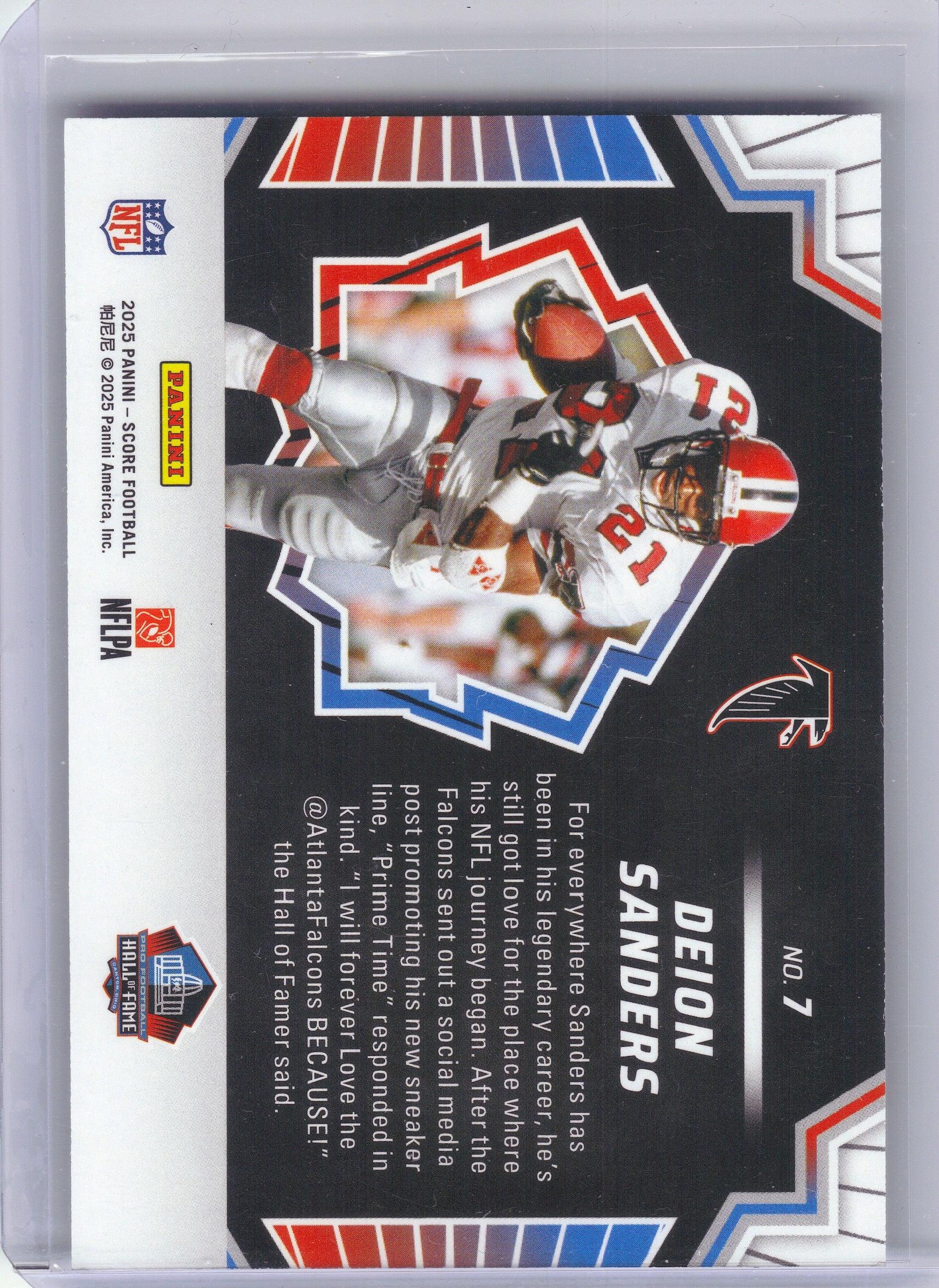 2025 Score #7 Deion Sanders Men of Canton Atlanta Falcons