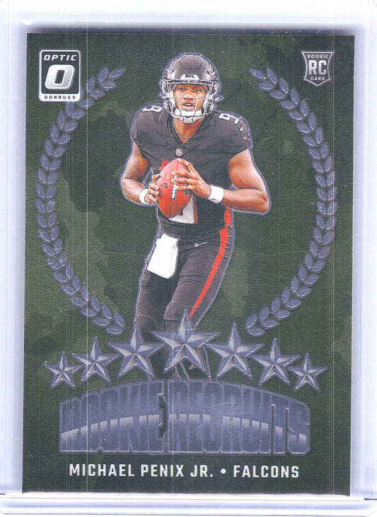 2024 Donruss Optic #10 Michael Penix Jr. Rookie Recruits Atlanta Falcons
