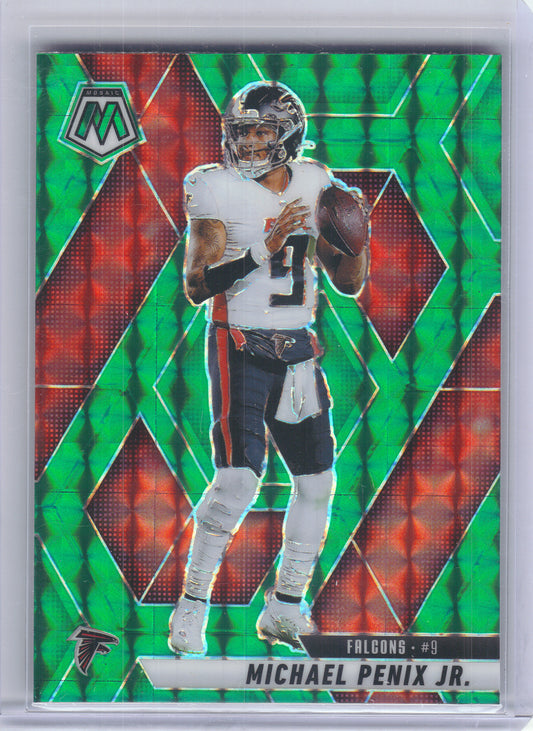 2025 Panini Mosaic #51 Michael Penix Jr. Mosaic Green Atlanta Falcons