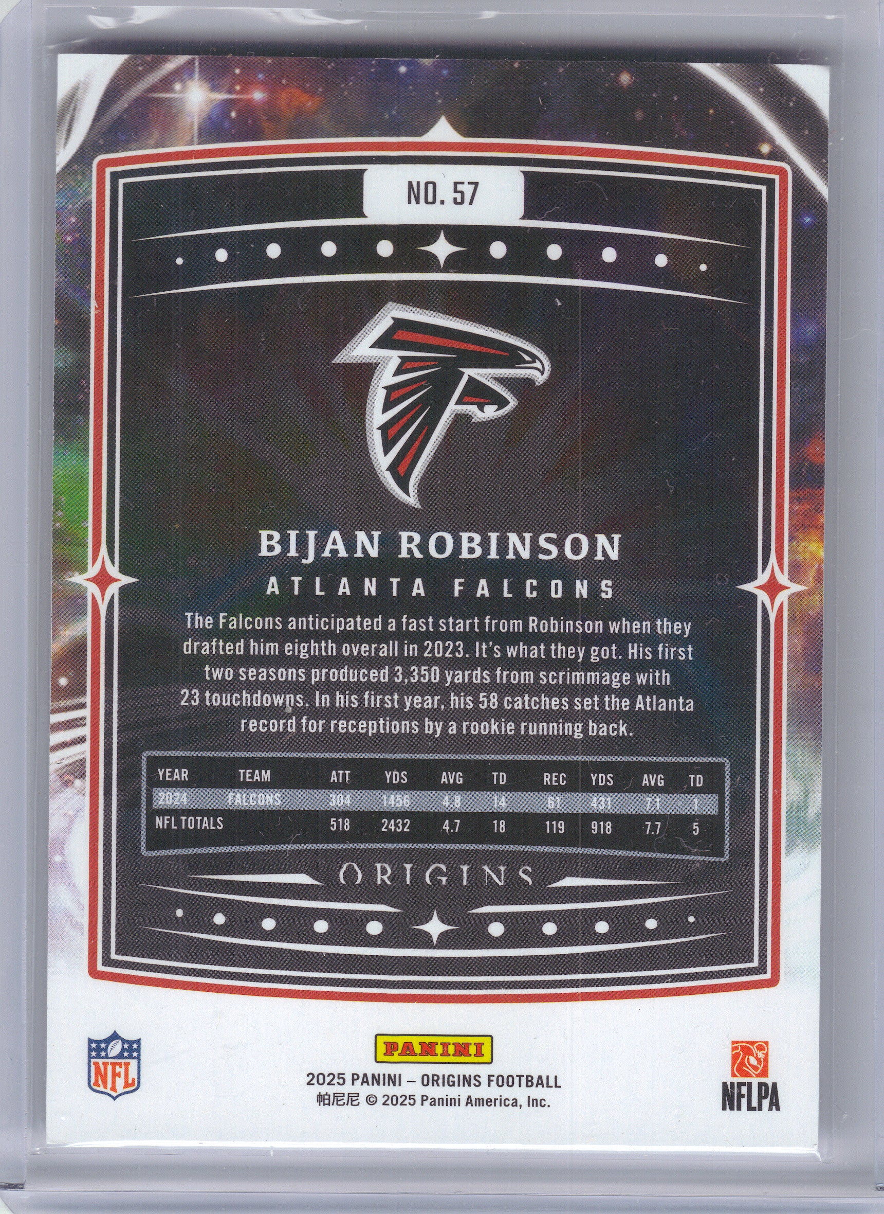 2025 Panini Origins #57 Bijan Robinson Atlanta Falcons