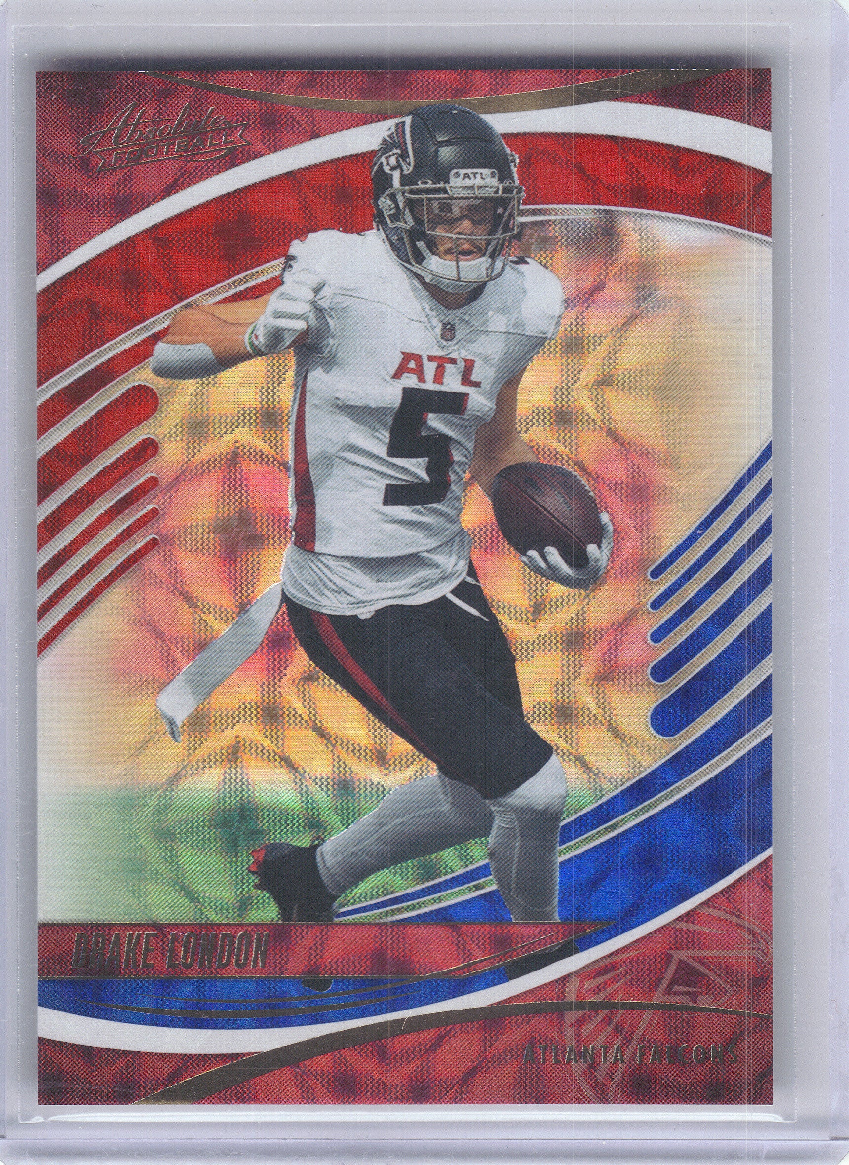 2025 Panini Absolute #51 Drake London Red, White and Blue Kaleidoscope Atlanta Falcons
