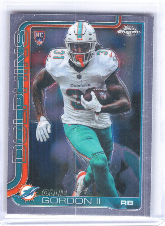 2025 Topps Chrome #327 Ollie Gordon II Miami Dolphins Rookie