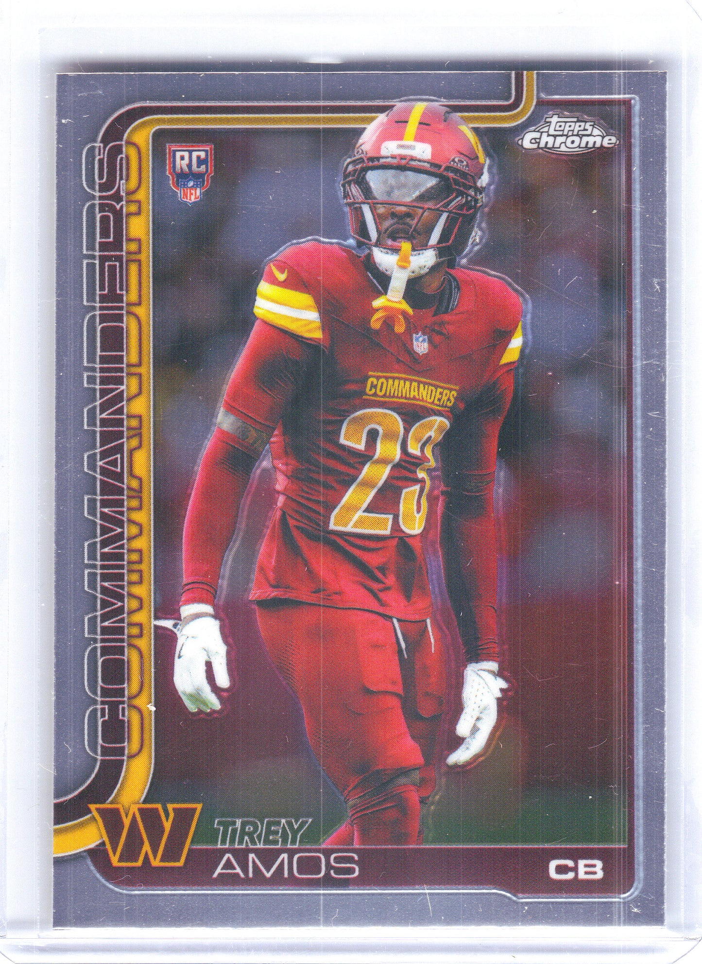 2025 Topps Chrome #371 Trey Amos Washington Commanders Rookie