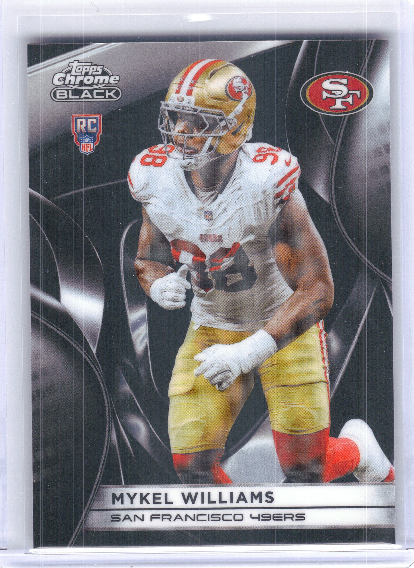 2025 Topps Chrome Black #143 Mykel Williams San Francisco 49ers Rookie