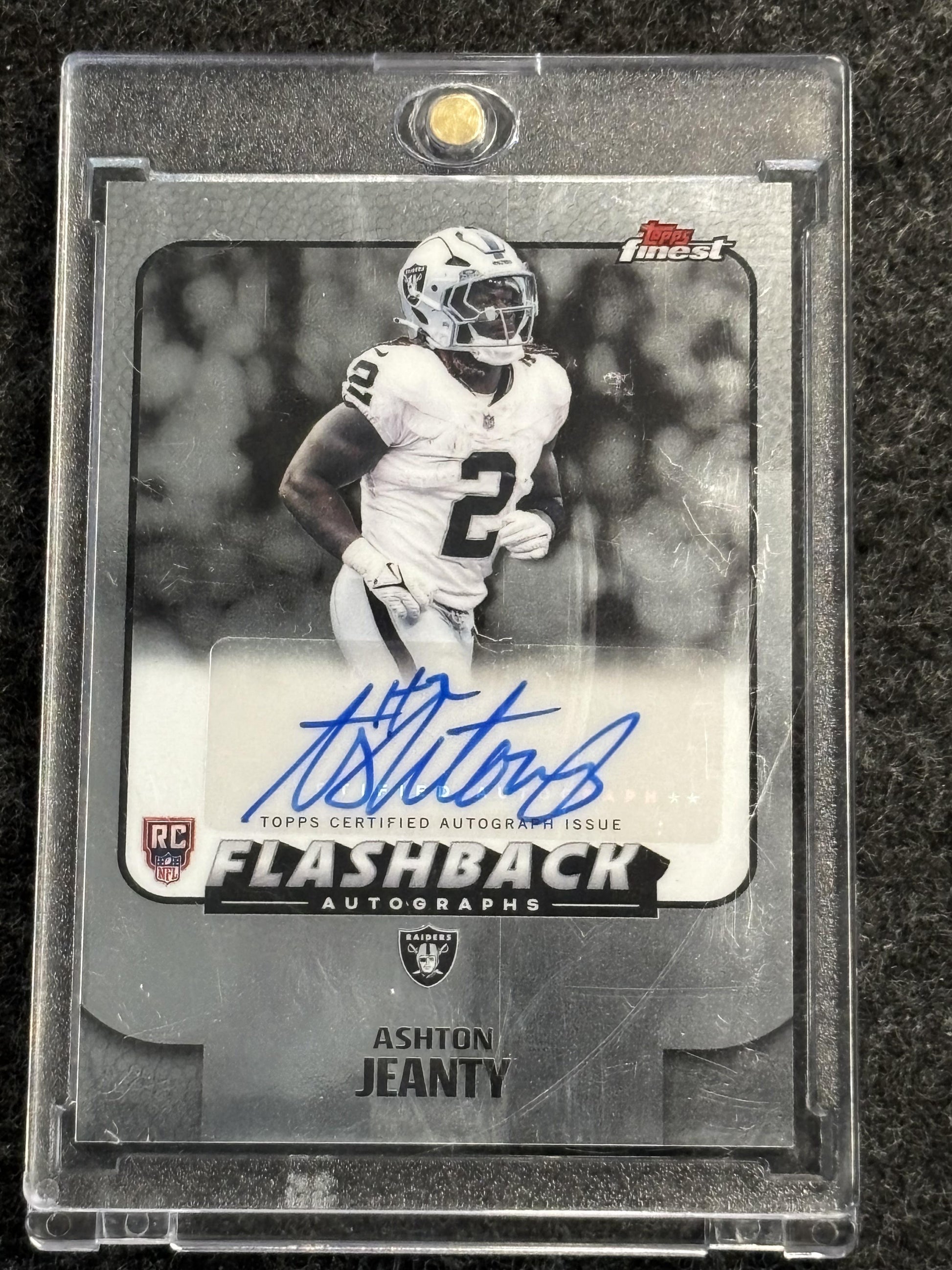 2025 Finest #FBA-AJ Ashton Jeanty Flashback Autographs Las Vegas Raiders Auto