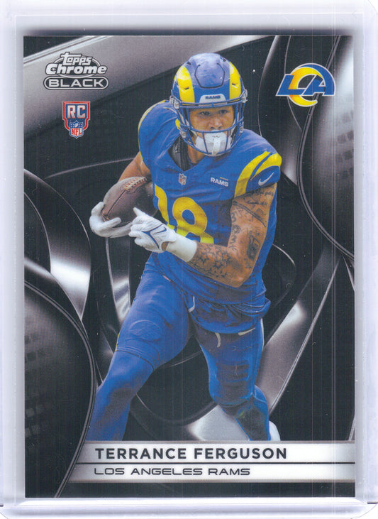2025 Topps Chrome Black #129 Terrance Ferguson Los Angeles Rams Rookie